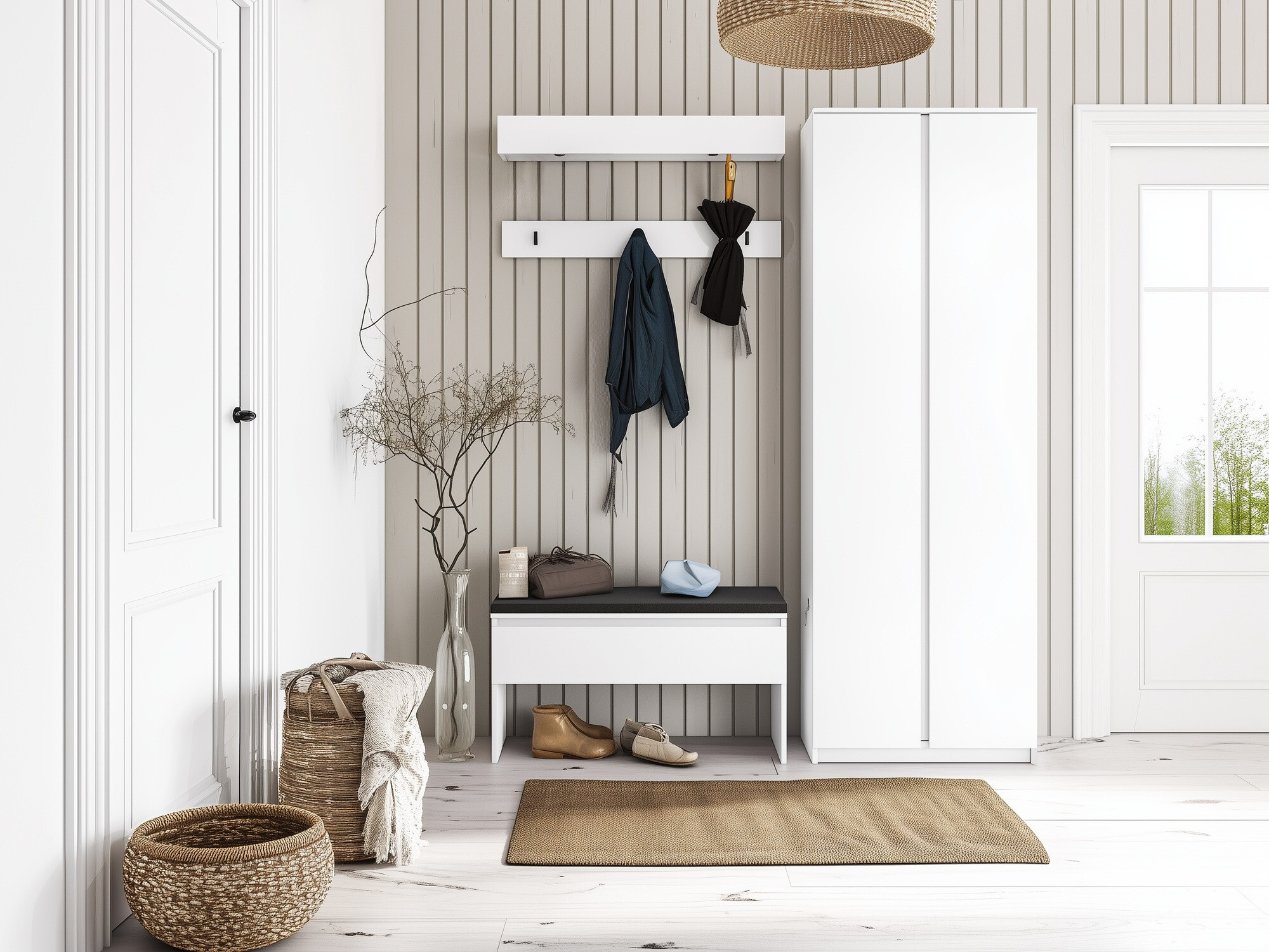 Coat rack Lorcama 103 (White)