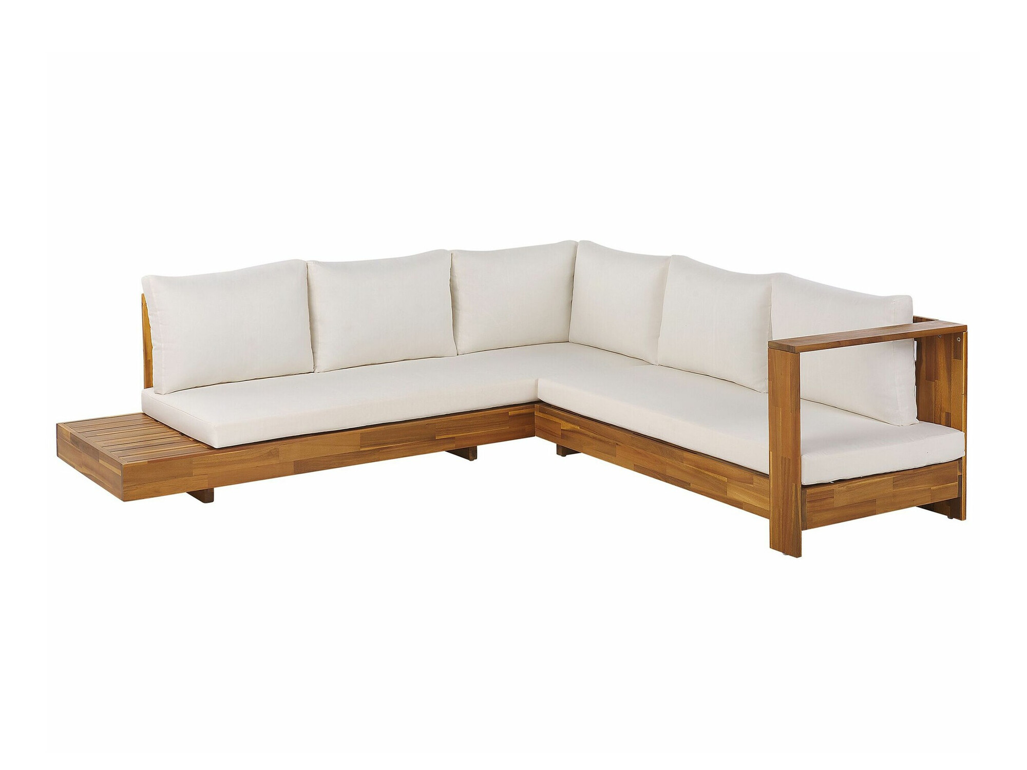 Outdoor sofa Berwyn 2548 (White + Light wood)