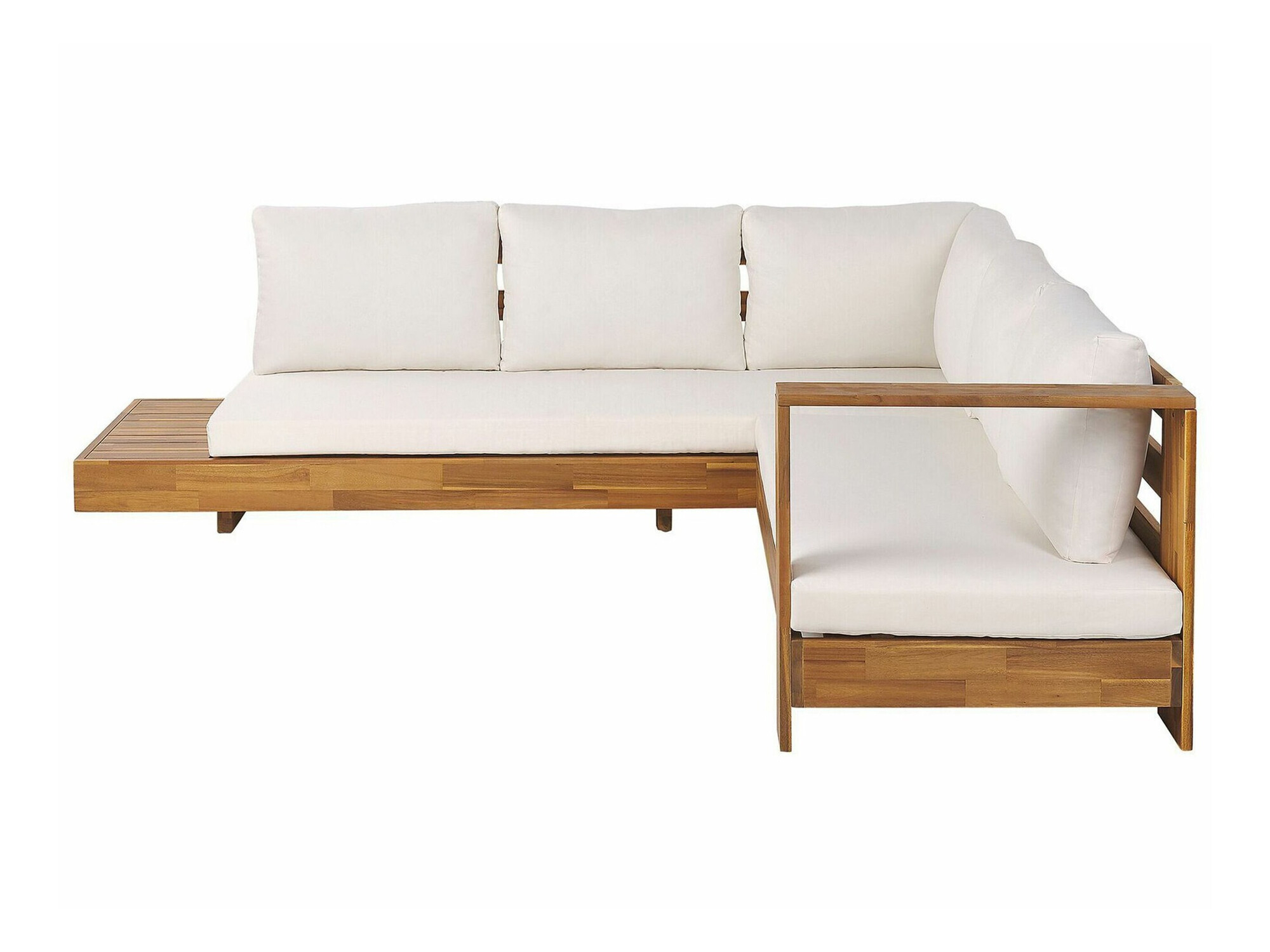 Outdoor sofa Berwyn 2548 (White + Light wood)
