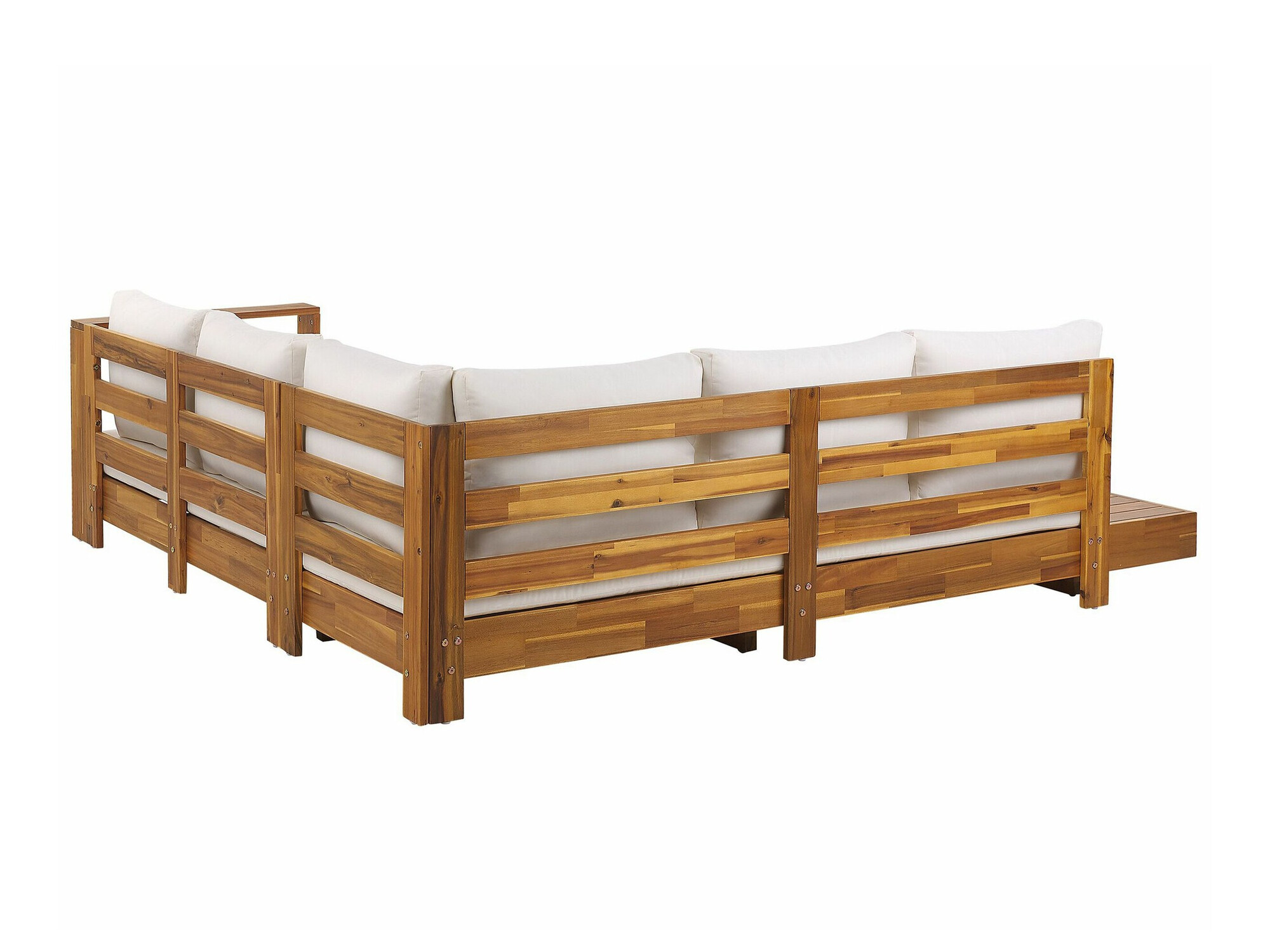 Outdoor sofa Berwyn 2548 (White + Light wood)