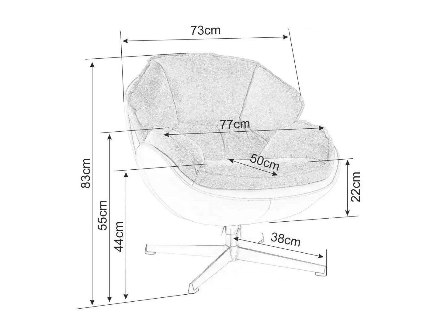 Πολυθρόνα Detroit 699 (Μπεζ)