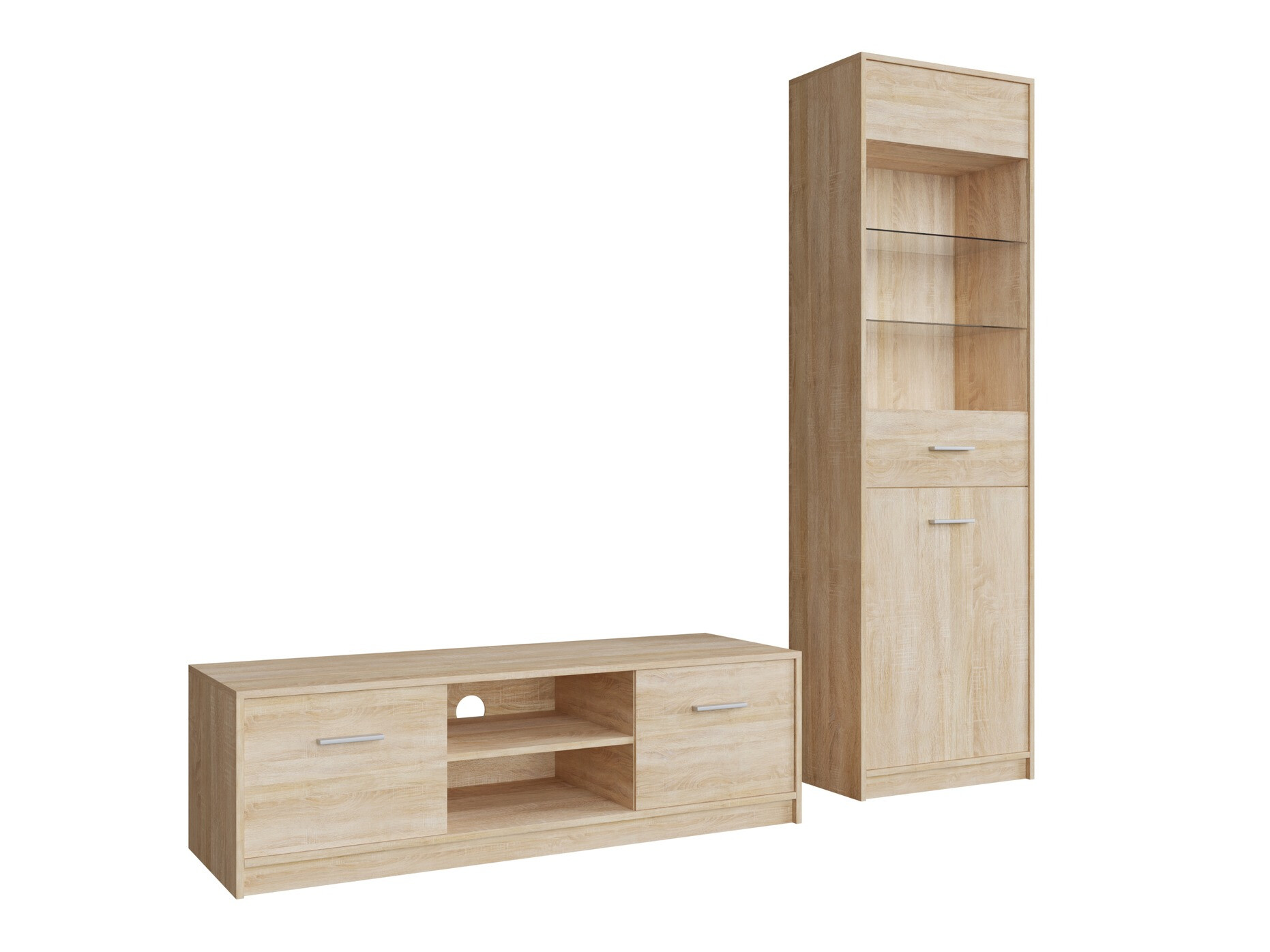 Σετ επίπλων σαλονιού Novsore 161 (Sonoma οξιά)