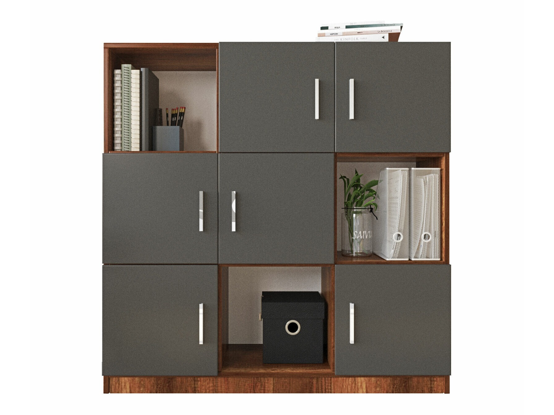 Sideboard Kailua 2422 (Anthracite + Walnut)