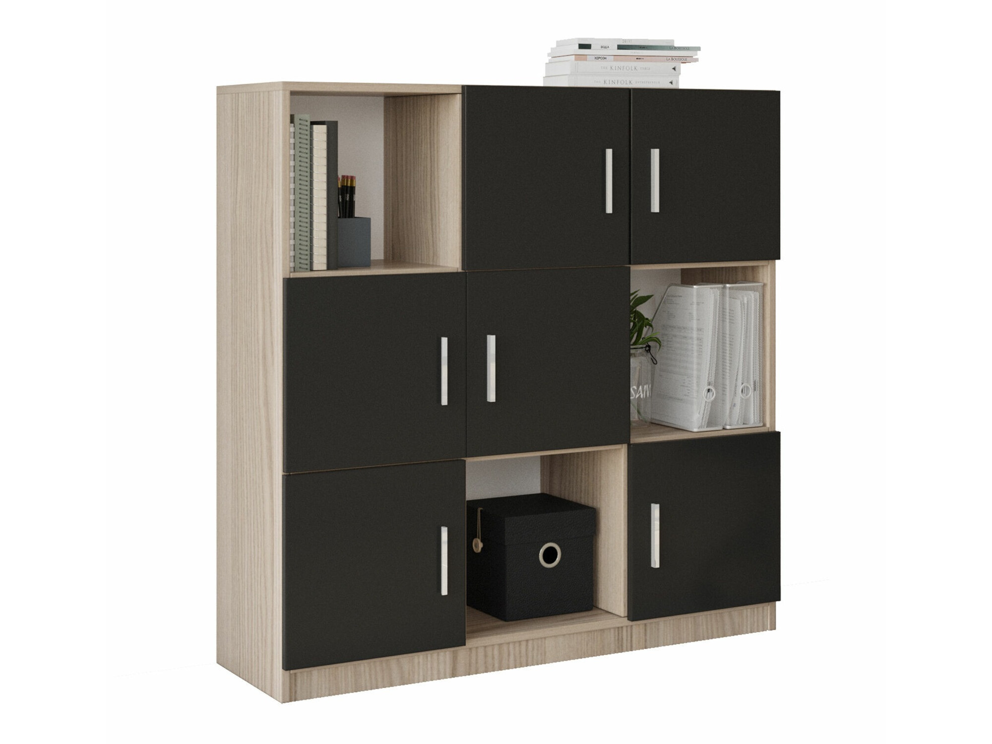 Sideboard Kailua 2422 (Black + Oak)
