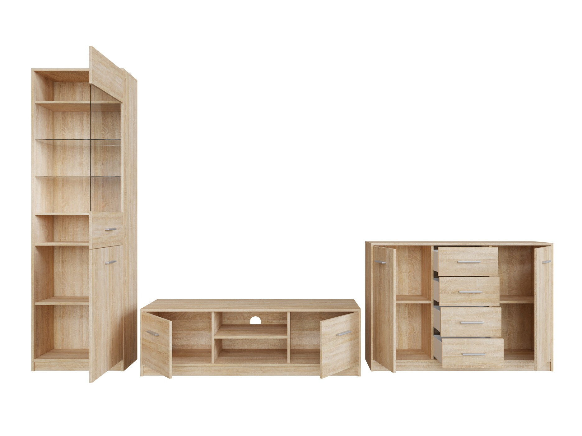 Σετ επίπλων σαλονιού Novsore 162 (Sonoma οξιά)