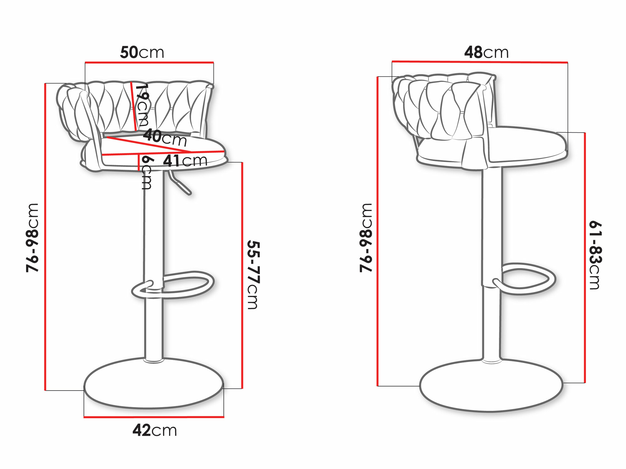 Σκαμπό μπαρ Comfivo Hilaritas III (Ασημί + Γκρι)