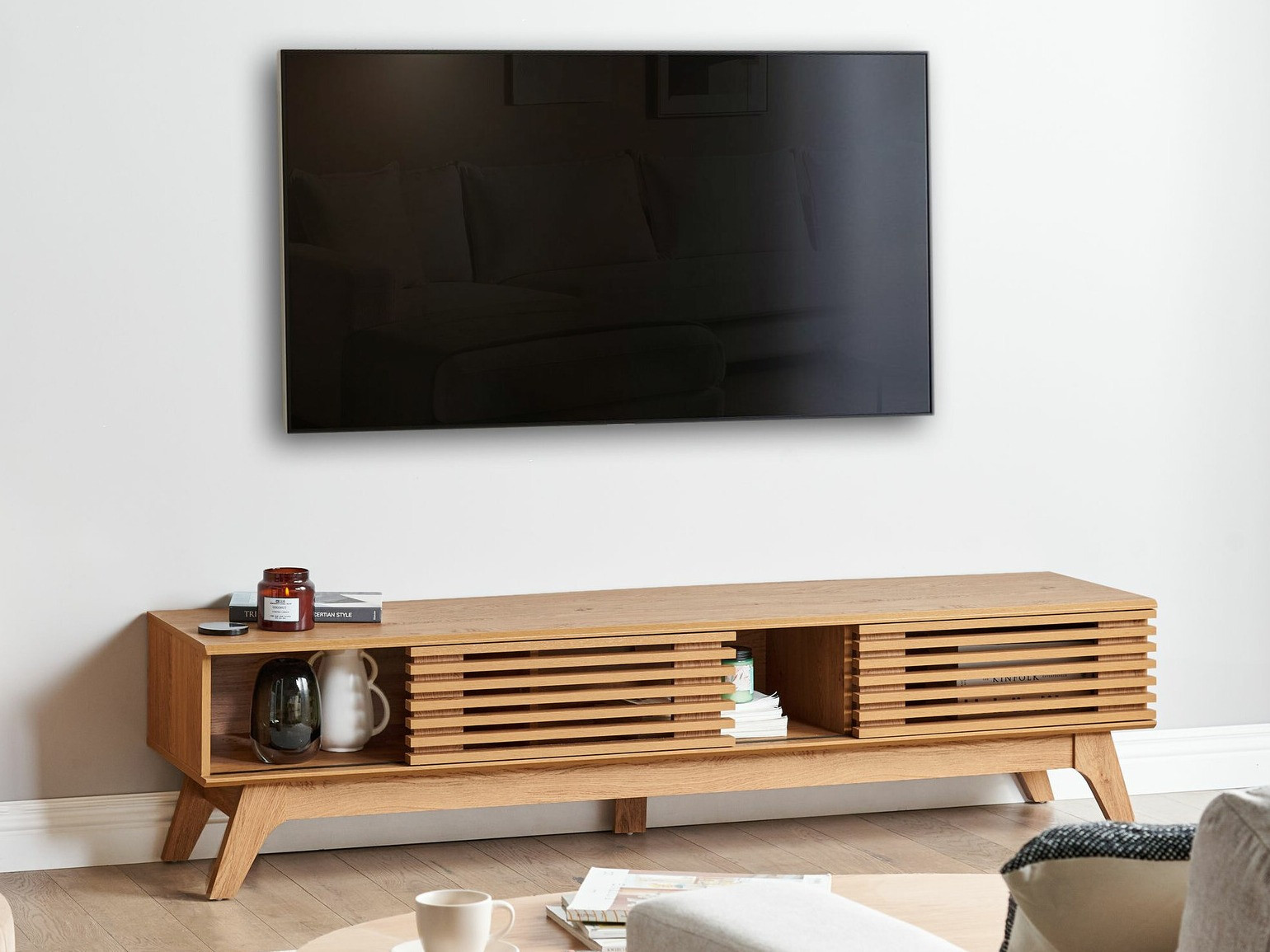 Έπιπλο τηλεόρασης Berwyn 2554 (Καφέ)