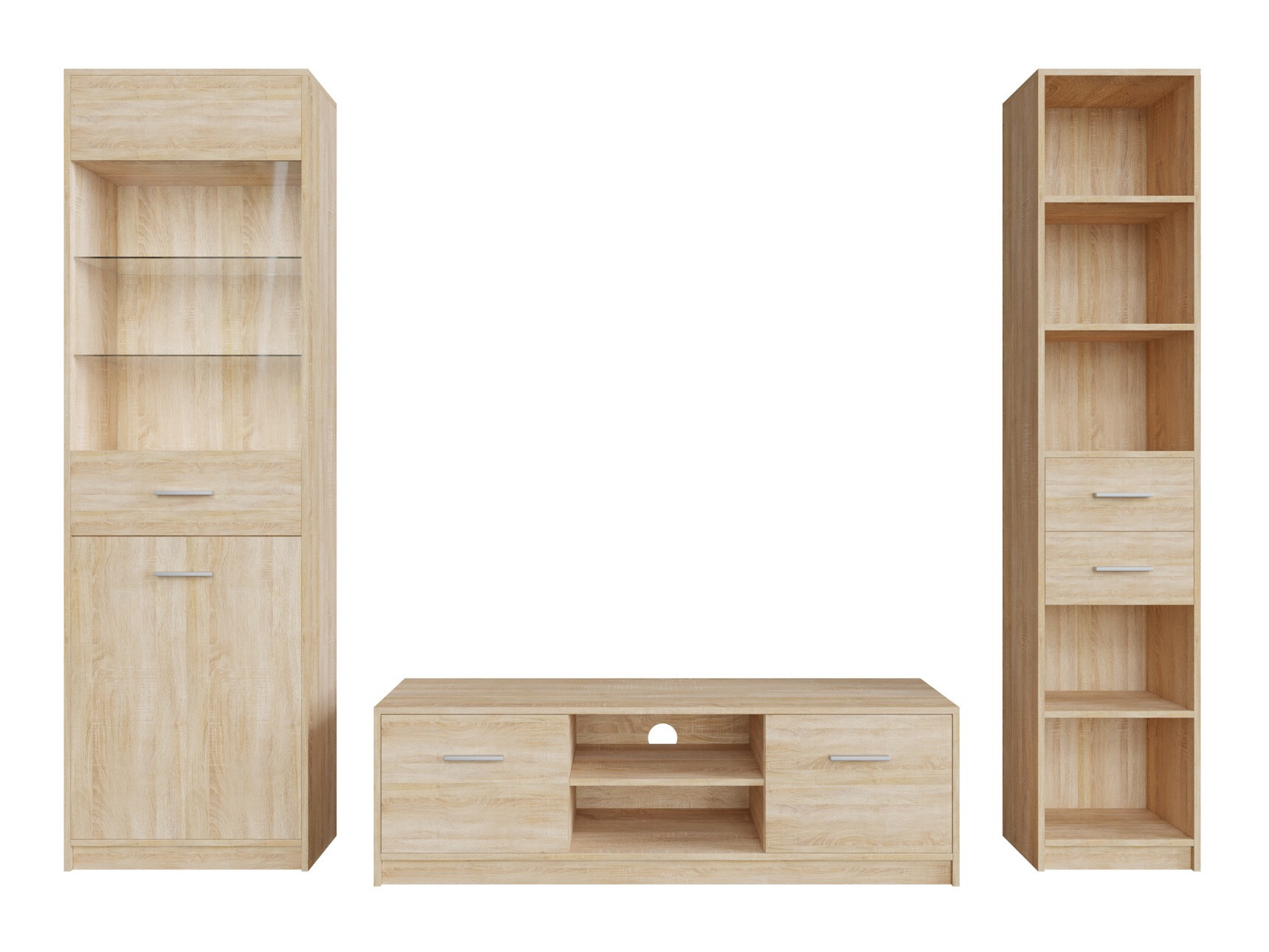 Σετ επίπλων σαλονιού Novsore 163 (Sonoma οξιά)