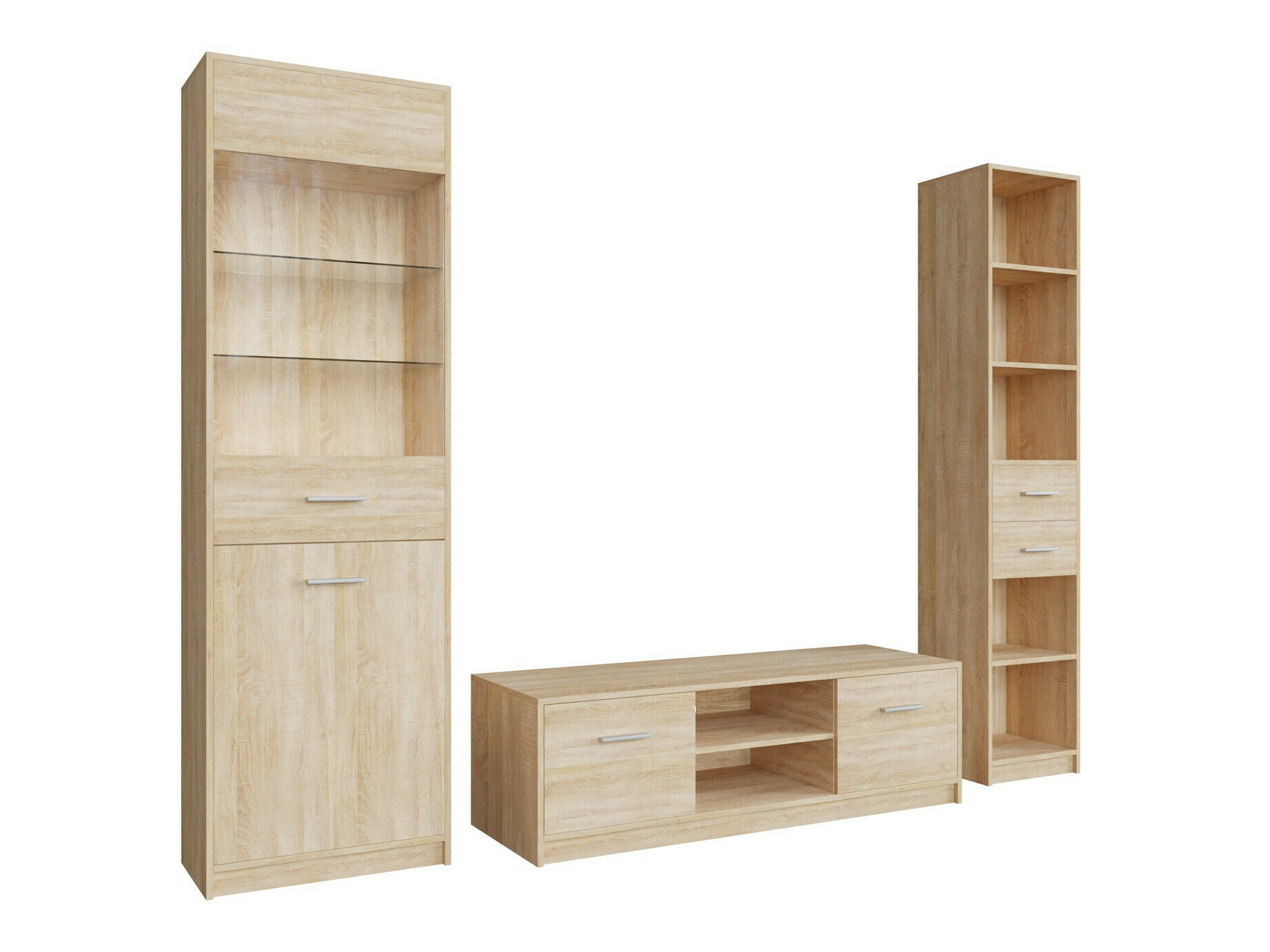 Σετ επίπλων σαλονιού Novsore 163 (Sonoma οξιά)