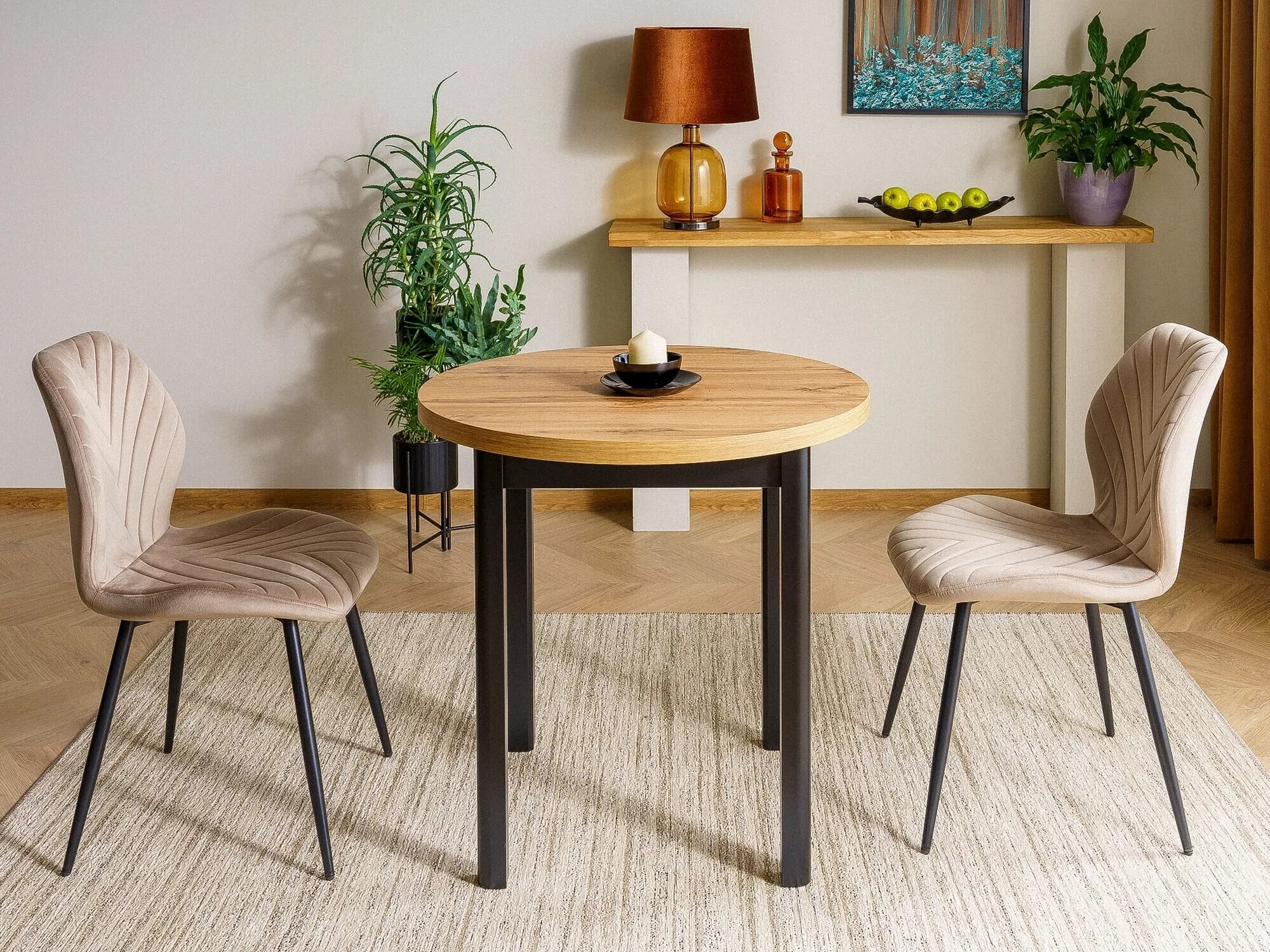 Table Detroit 704 (Artisan oak + Black)