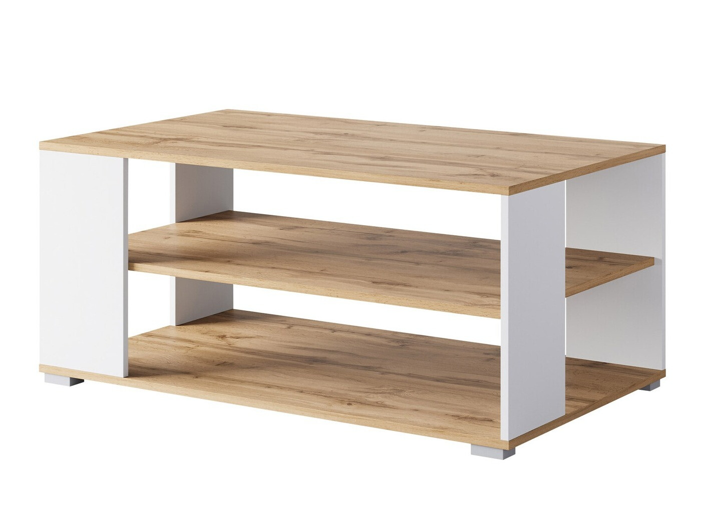 Τραπεζάκι σαλονιού Sarasota 187 (Δρυς wotan + Άσπρο)