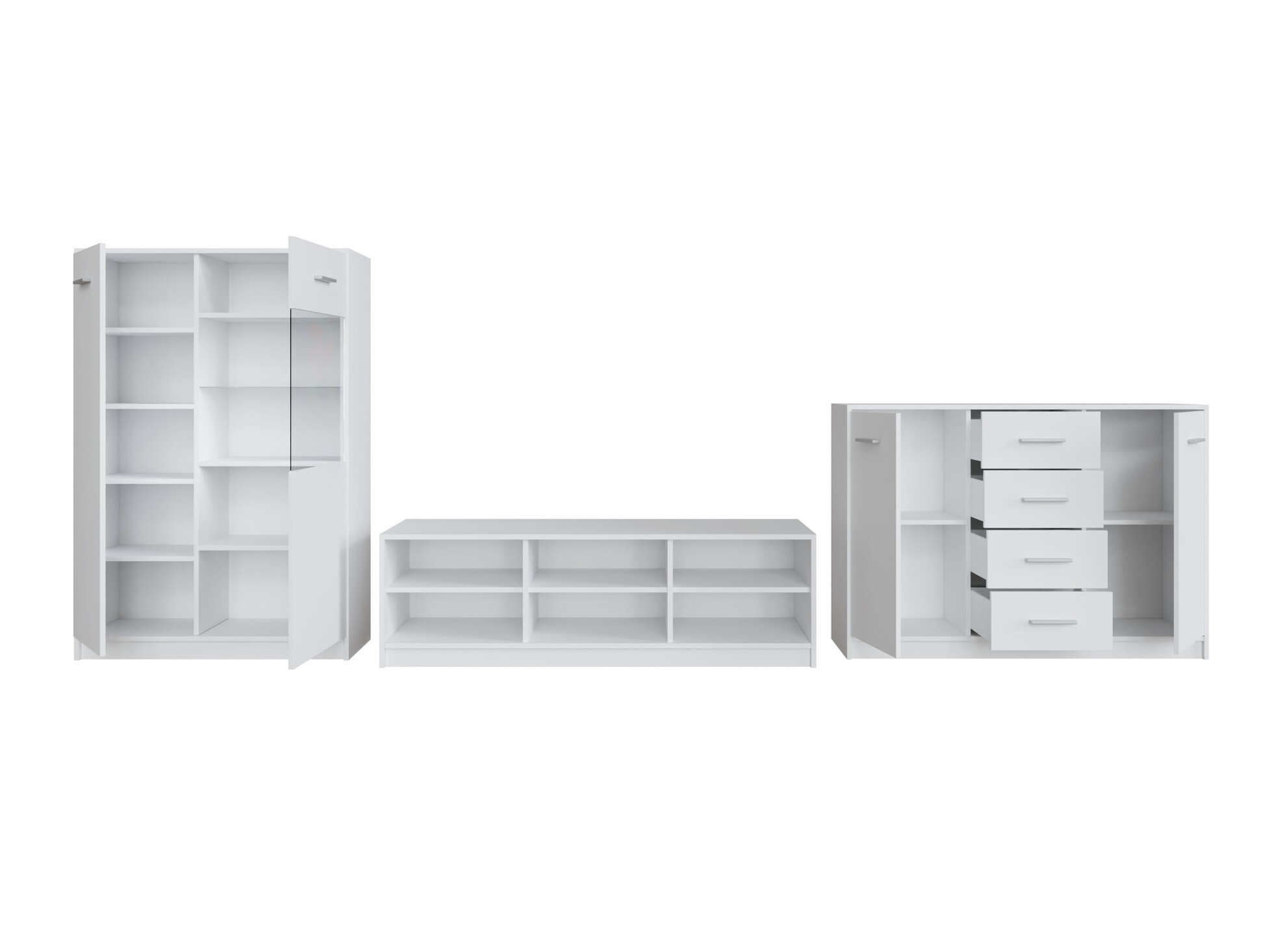 Σετ επίπλων σαλονιού Novsore 165 (Άσπρο)