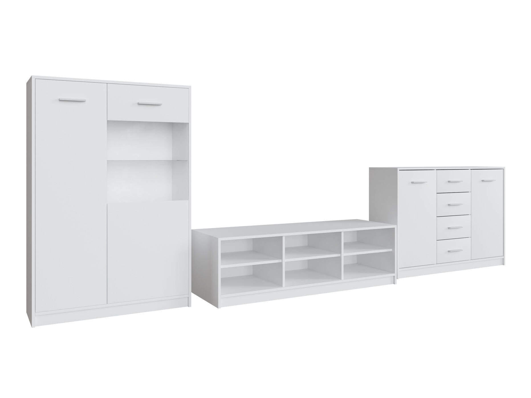 Σετ επίπλων σαλονιού Novsore 165 (Άσπρο)