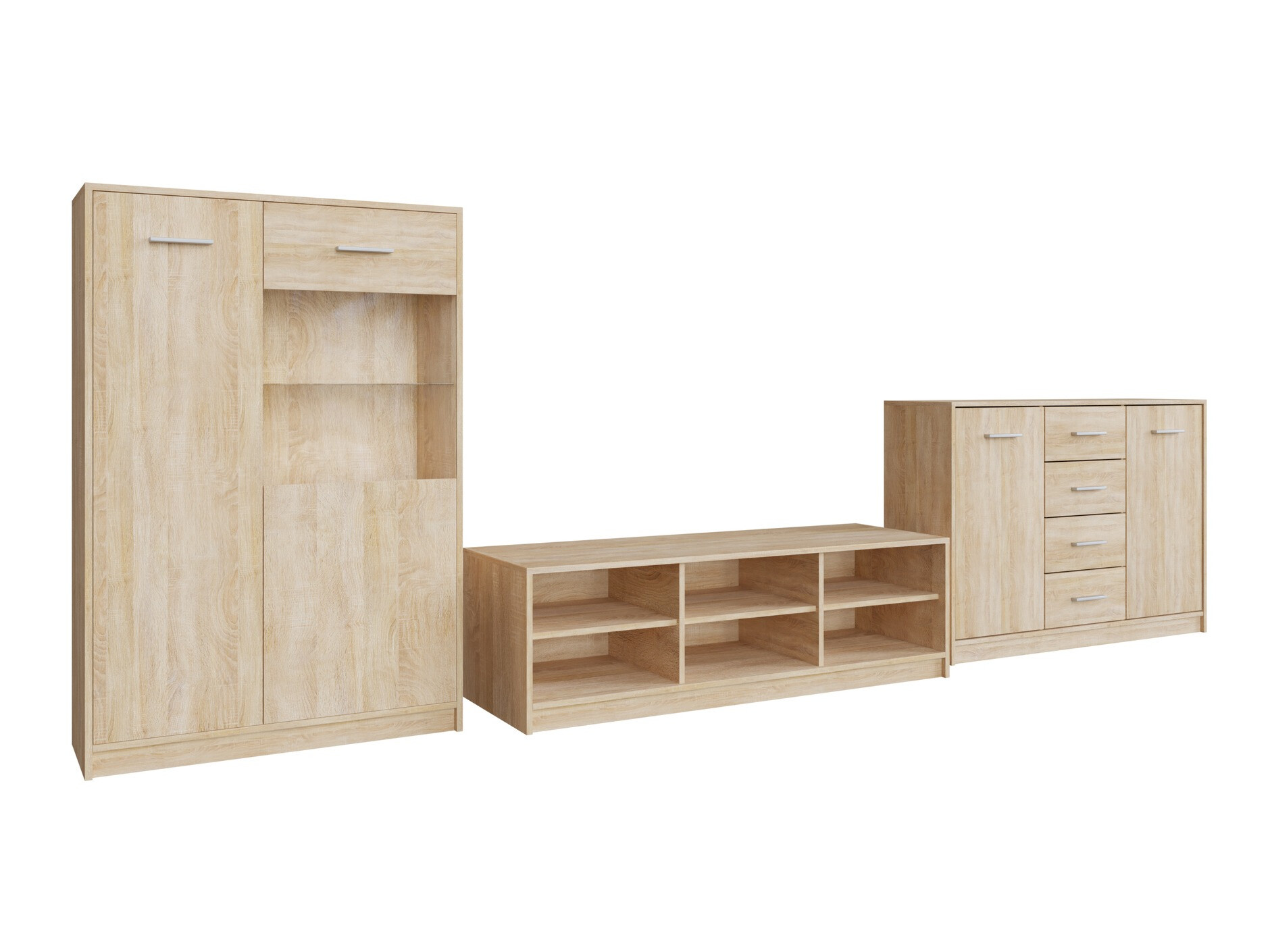 Σετ επίπλων σαλονιού Novsore 165 (Sonoma οξιά)