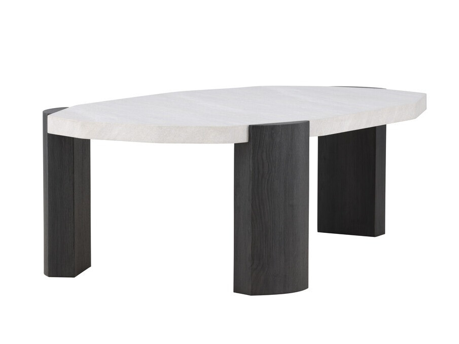 Coffee table Dallas 4792 (Black + White marble)