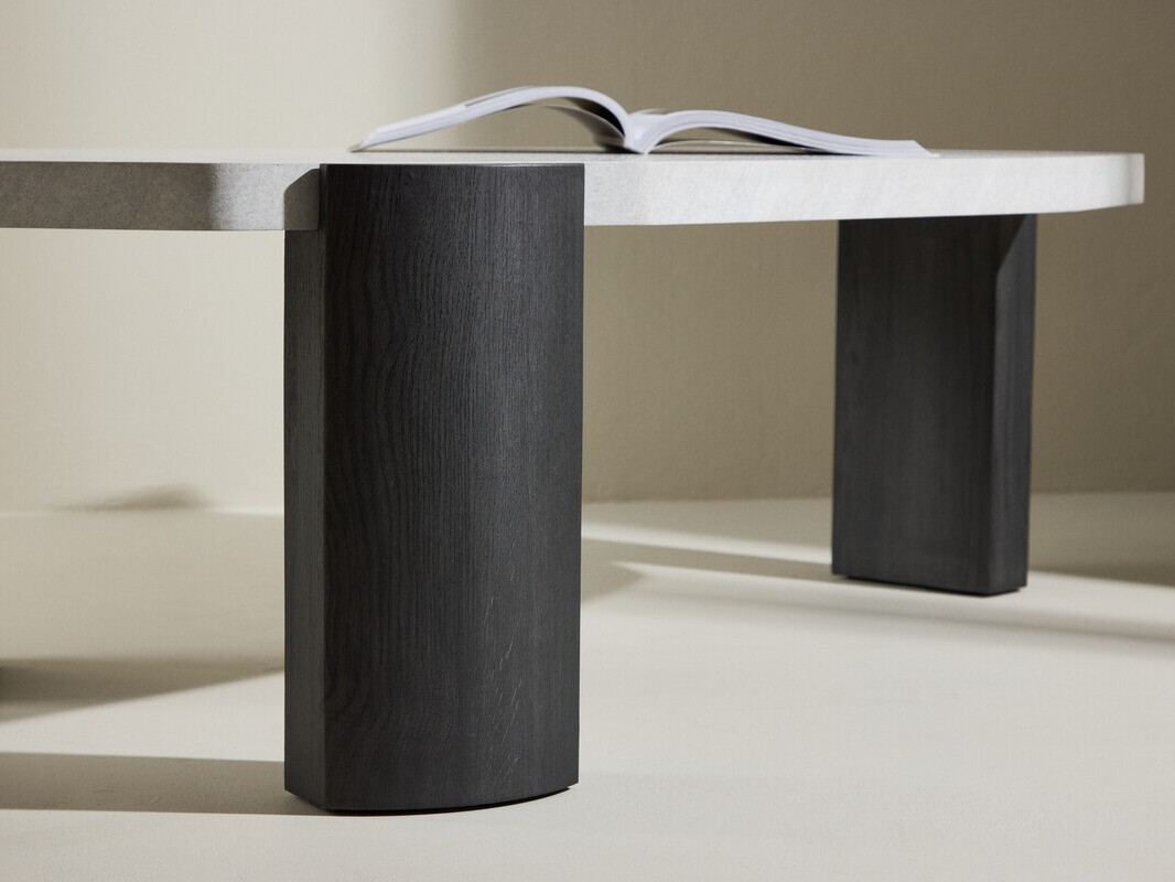 Coffee table Dallas 4792 (Black + White marble)