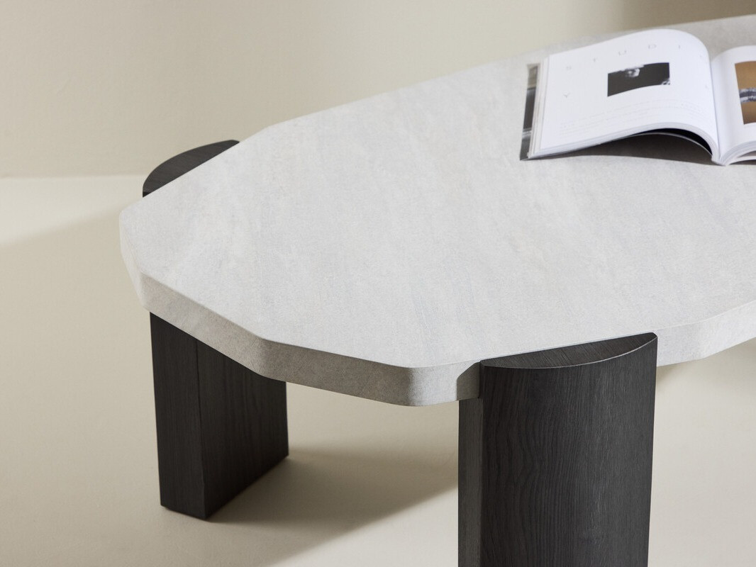 Coffee table Dallas 4792 (Black + White marble)