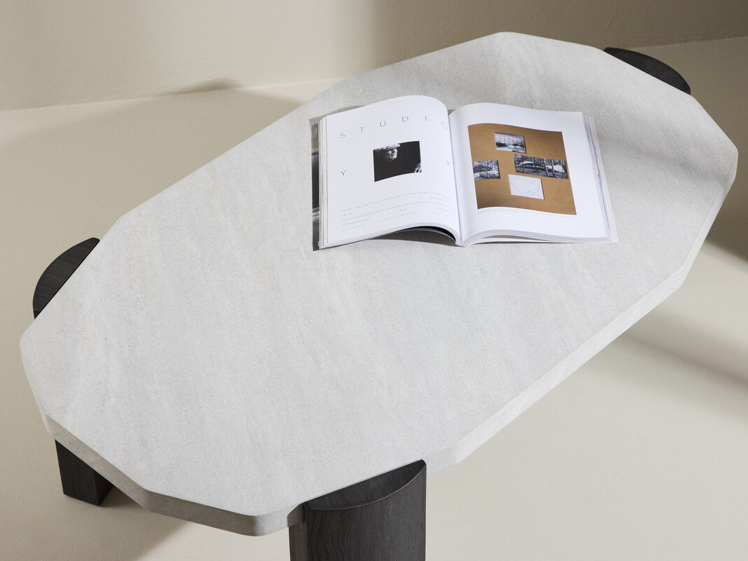 Coffee table Dallas 4792 (Black + White marble)