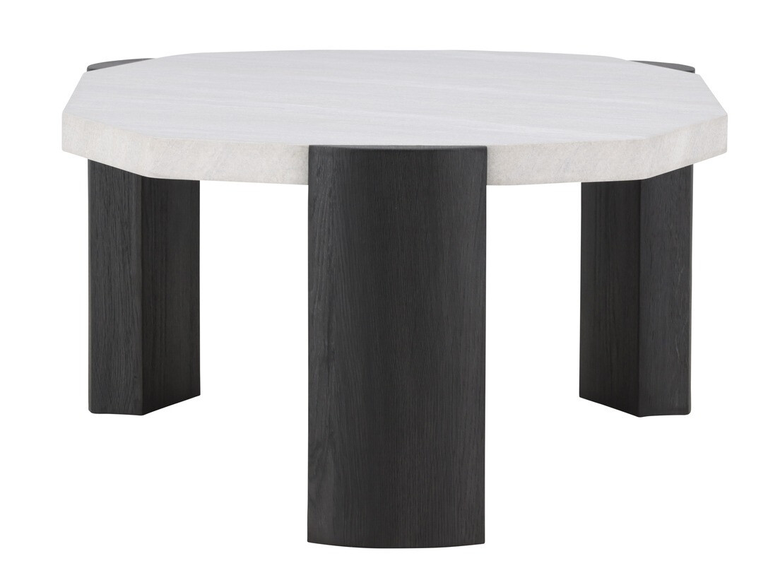 Coffee table Dallas 4792 (Black + White marble)