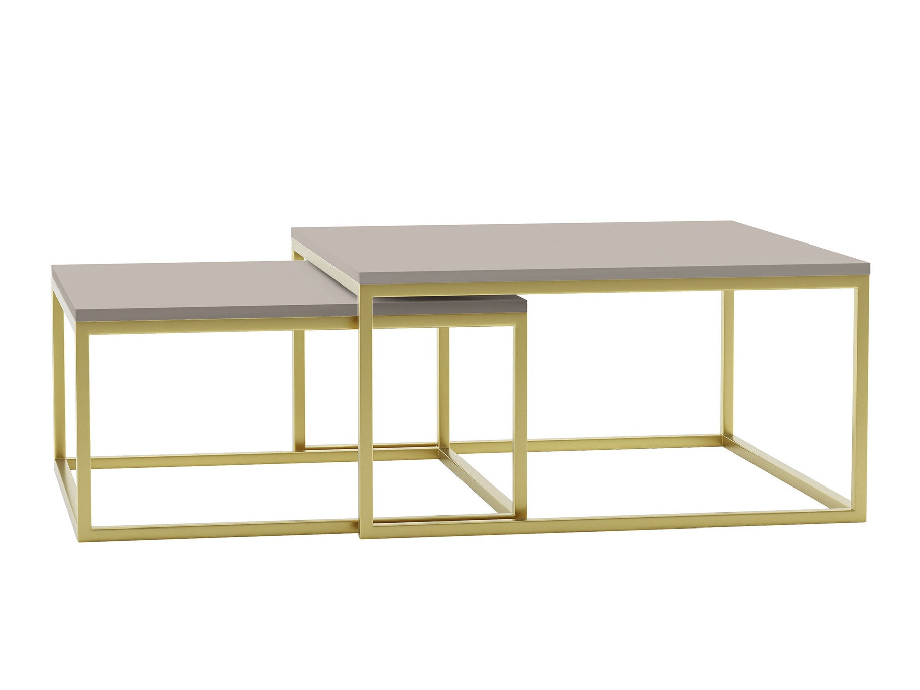 Nest of coffee tables Oswego 102 (Cashmere + Golden)