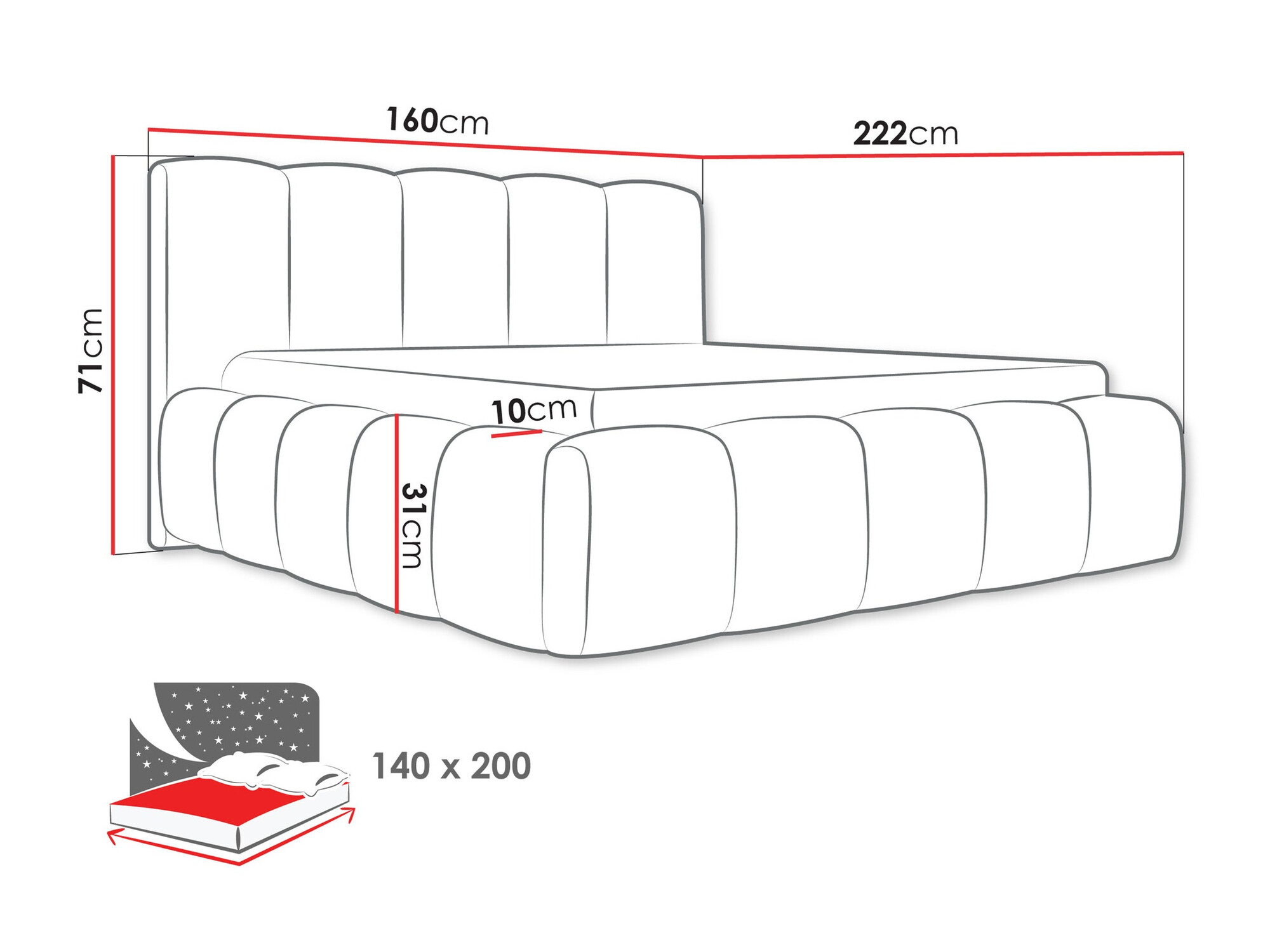 Κρεβάτι TrendyNest Vulpora I (Abriamo 04)
