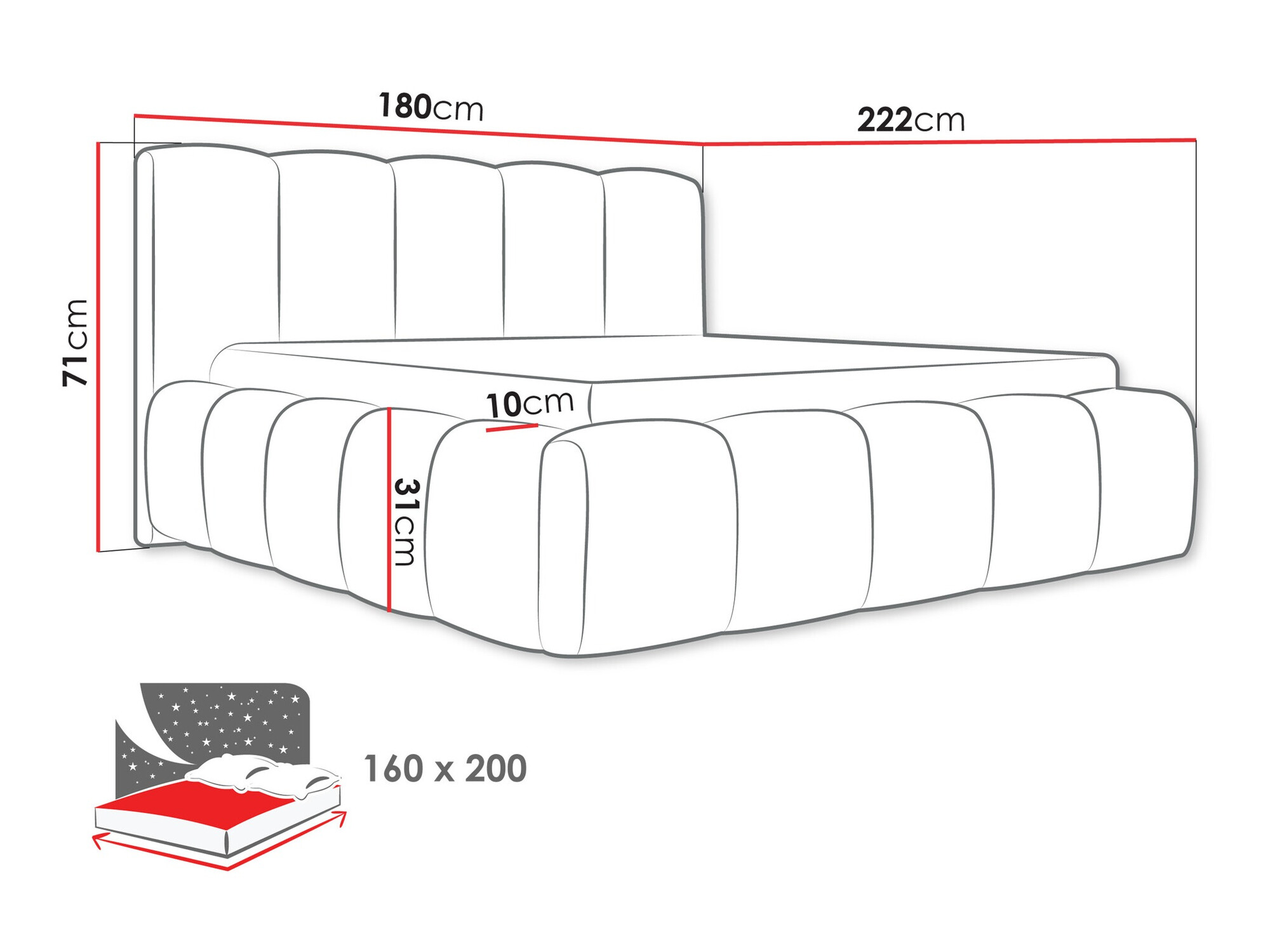 Κρεβάτι TrendyNest Vulpora I (Abriamo 04)