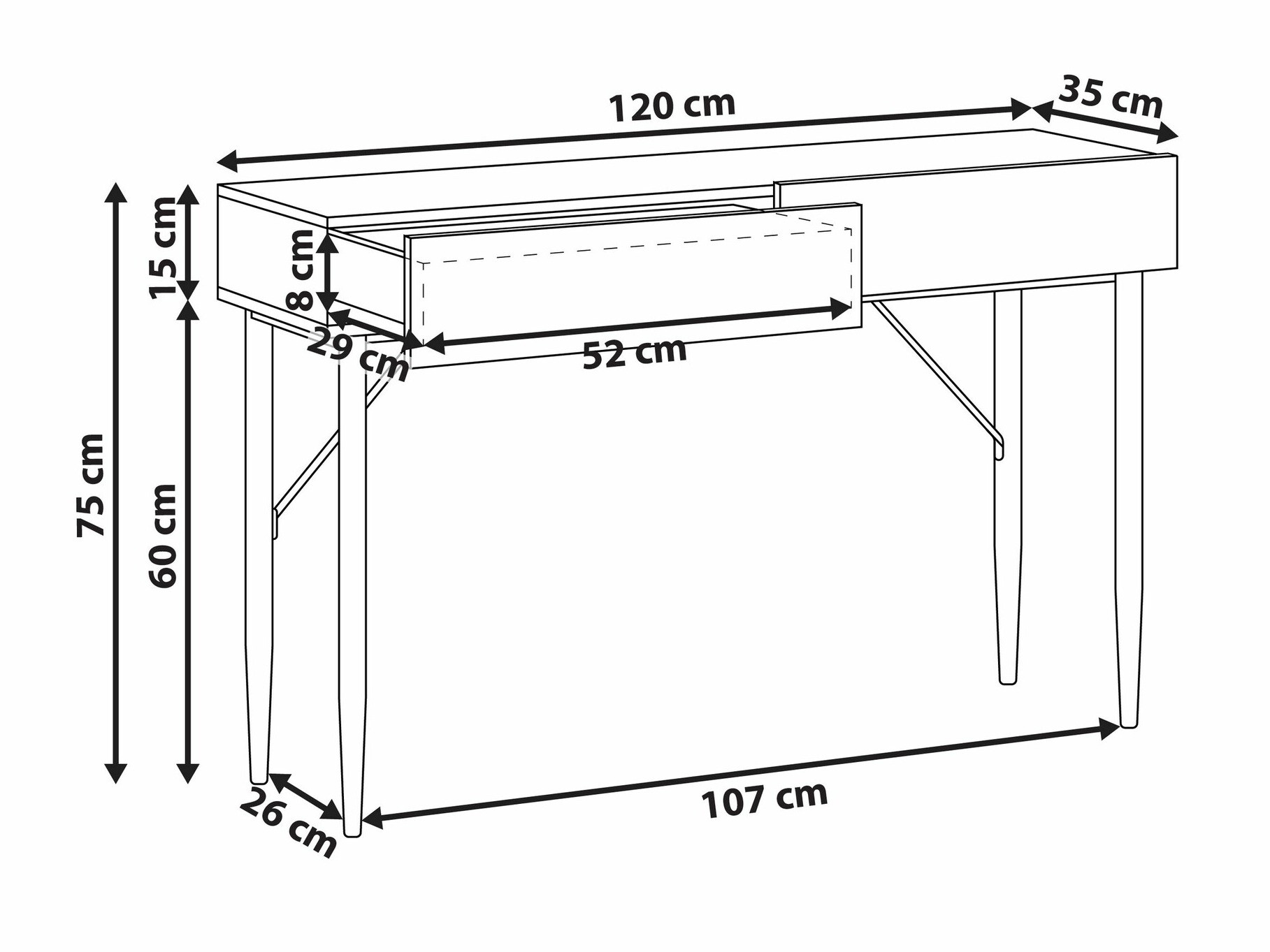 Console table Floalu 105