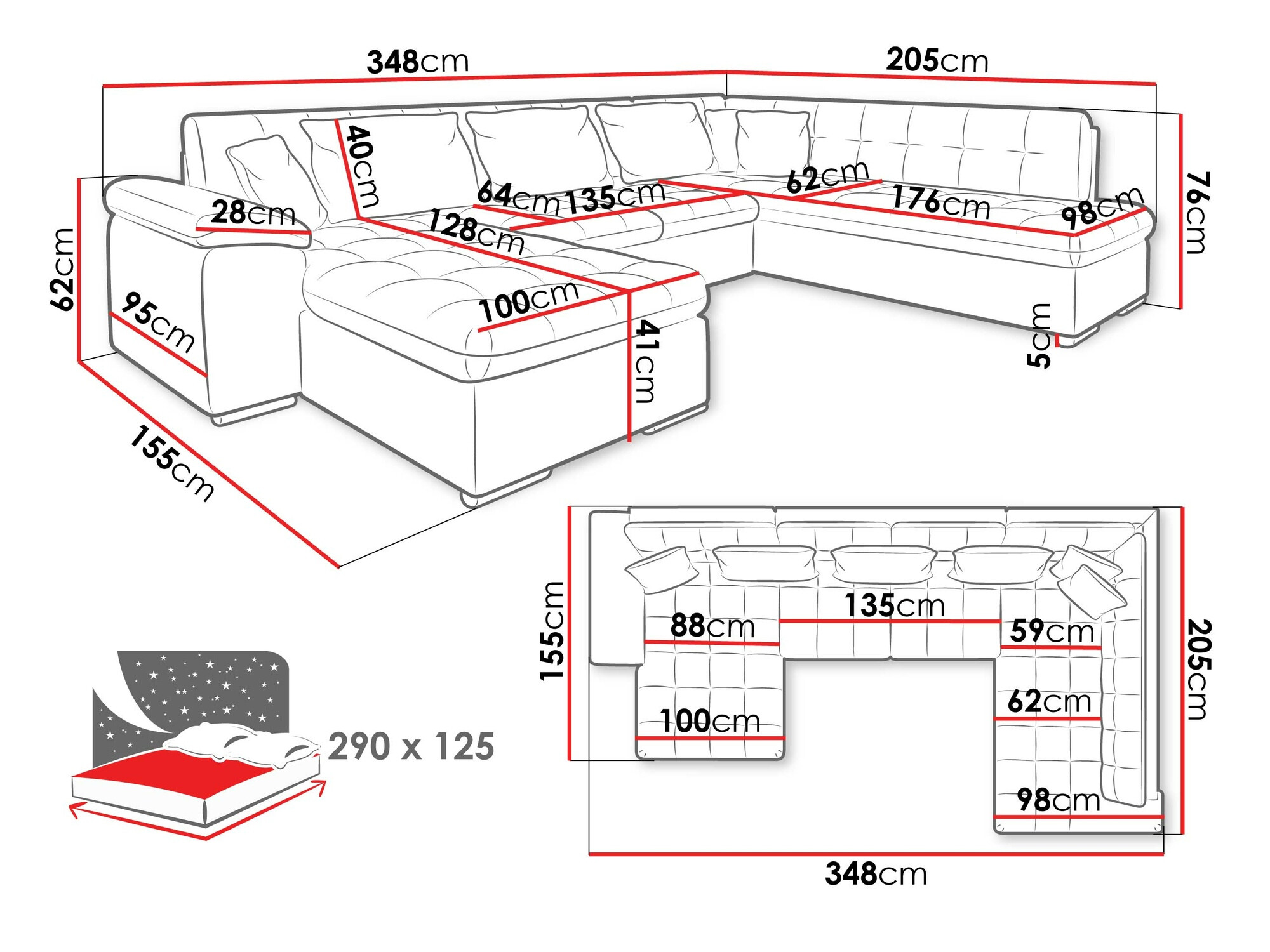 Γωνιακός Καναπές Comfivo Gemma II (Αριστερά)