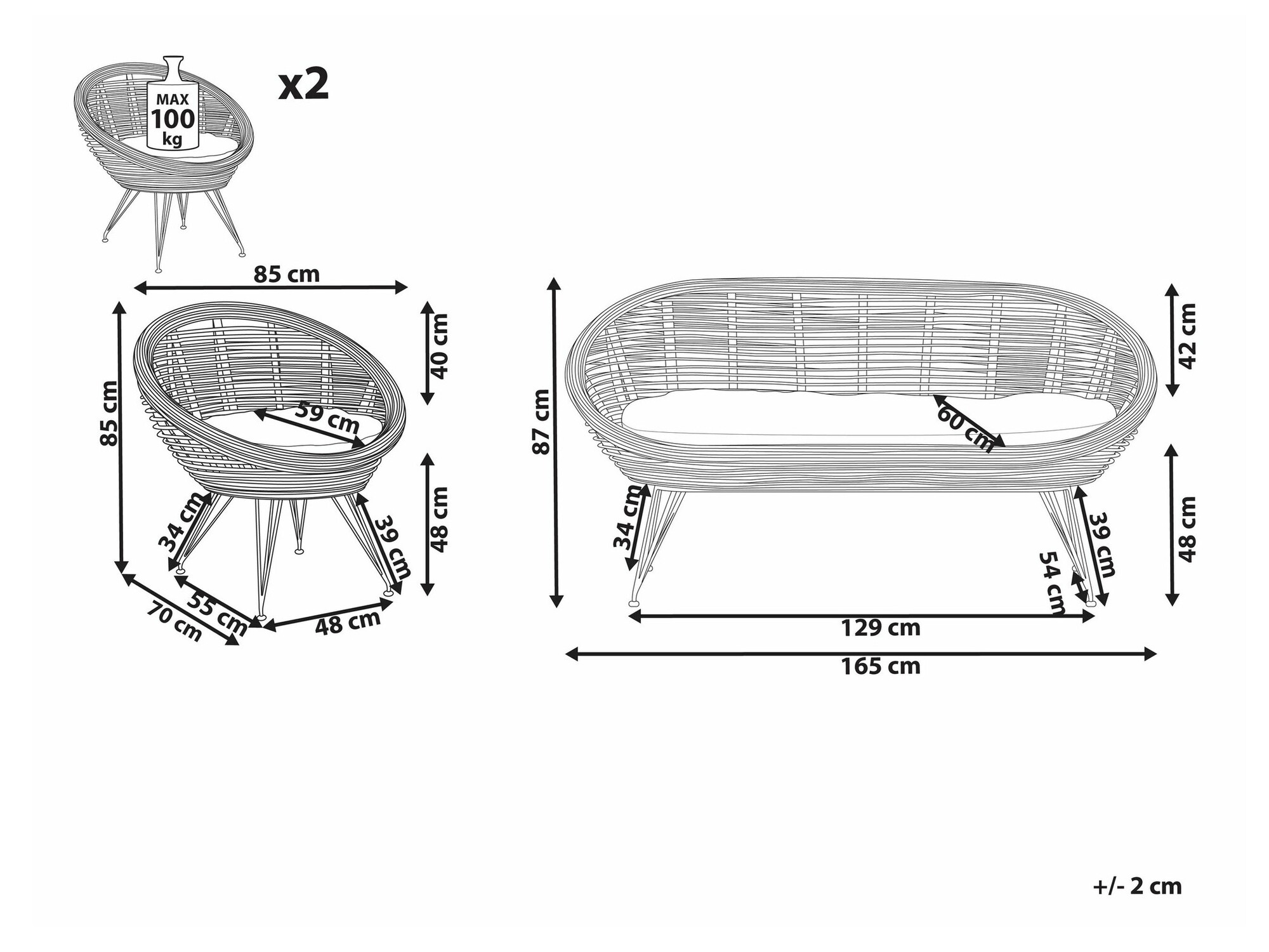 Outdoor furniture set Marsona 102