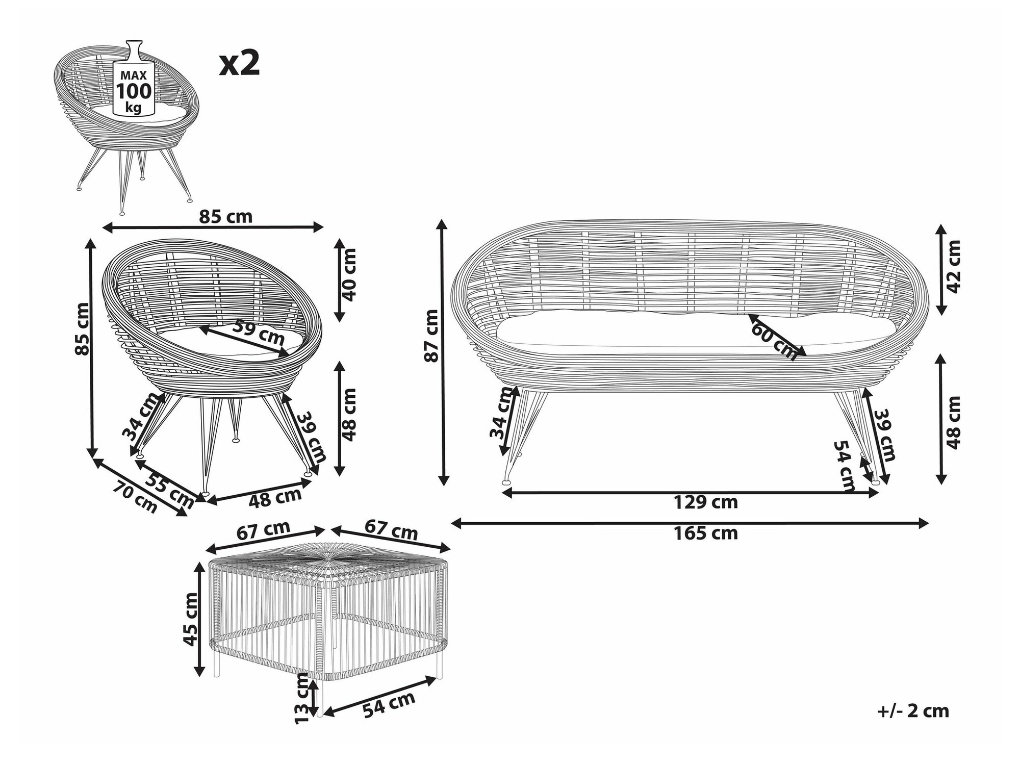 Outdoor furniture set Marsona 103