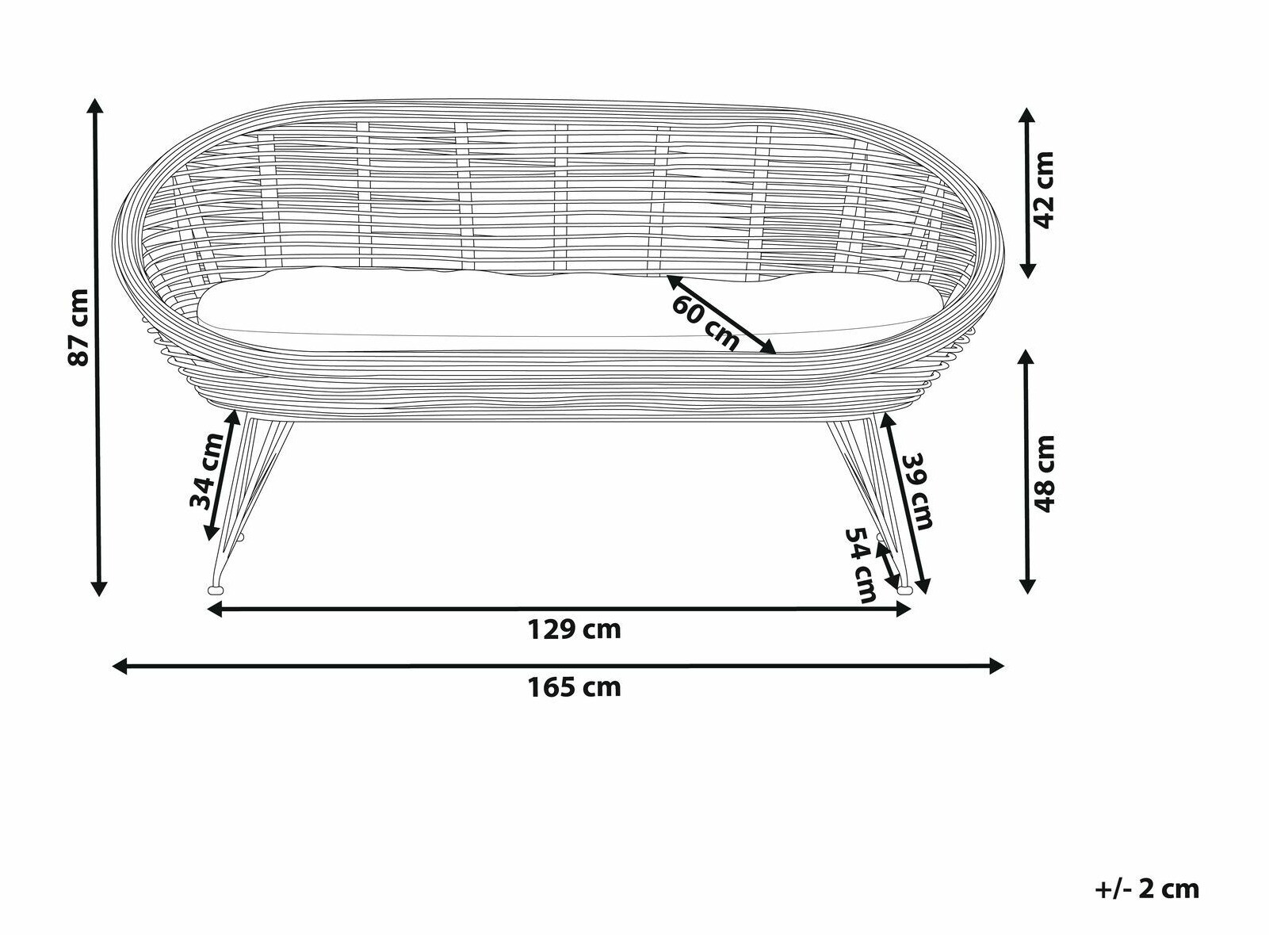 Outdoor sofa Marsona 100