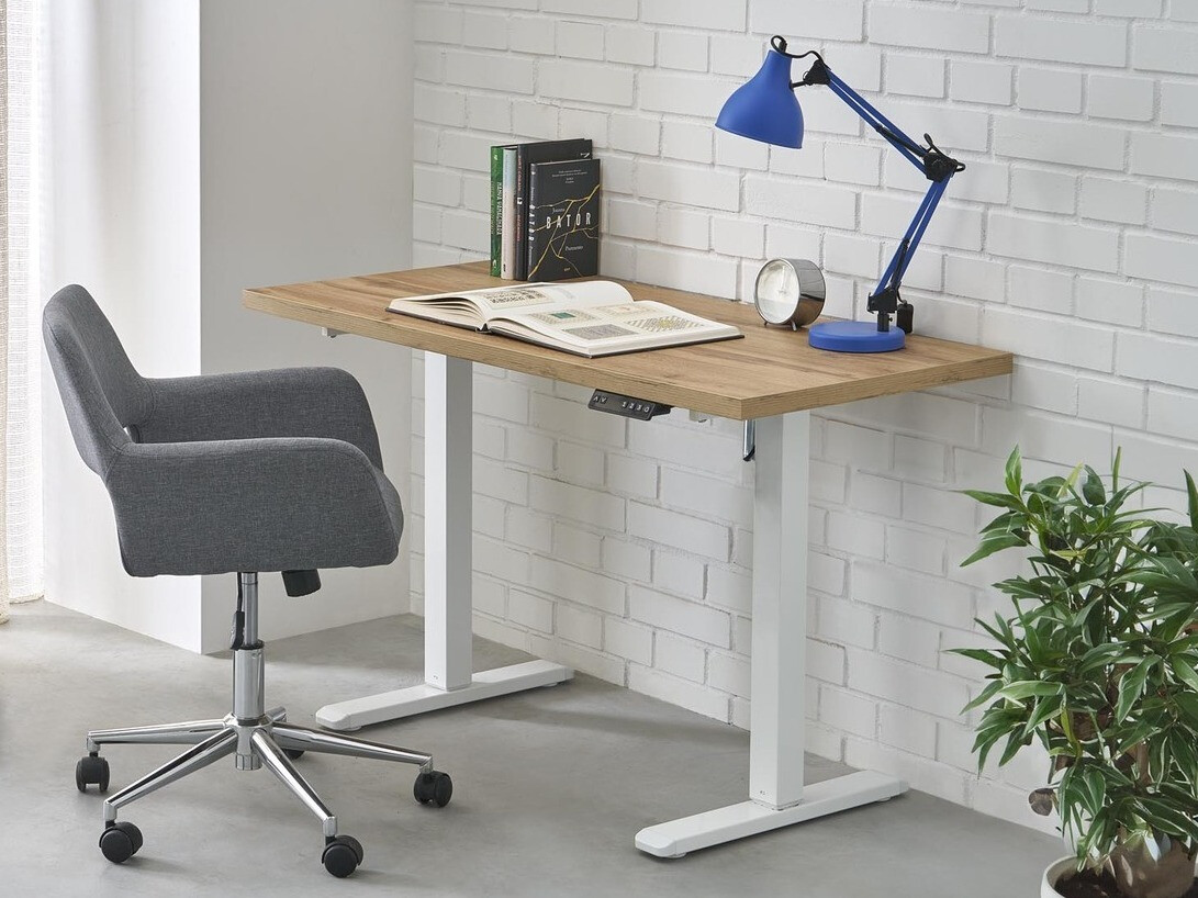 Height-adjustable desk Houston 1942 (Artisan oak + White)