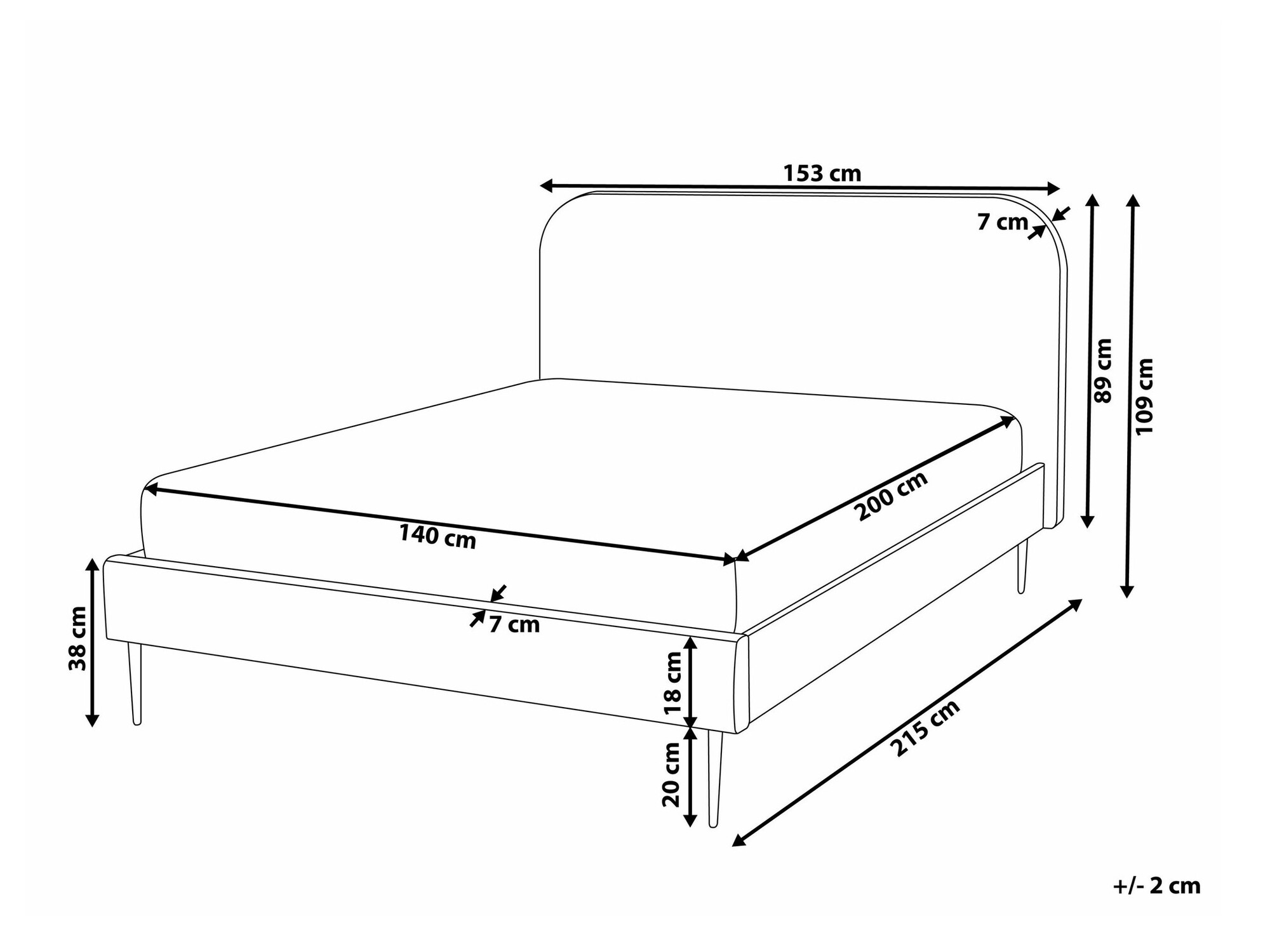 Κρεβάτι Berwyn 2591 (Ανοιχτό γκρι)