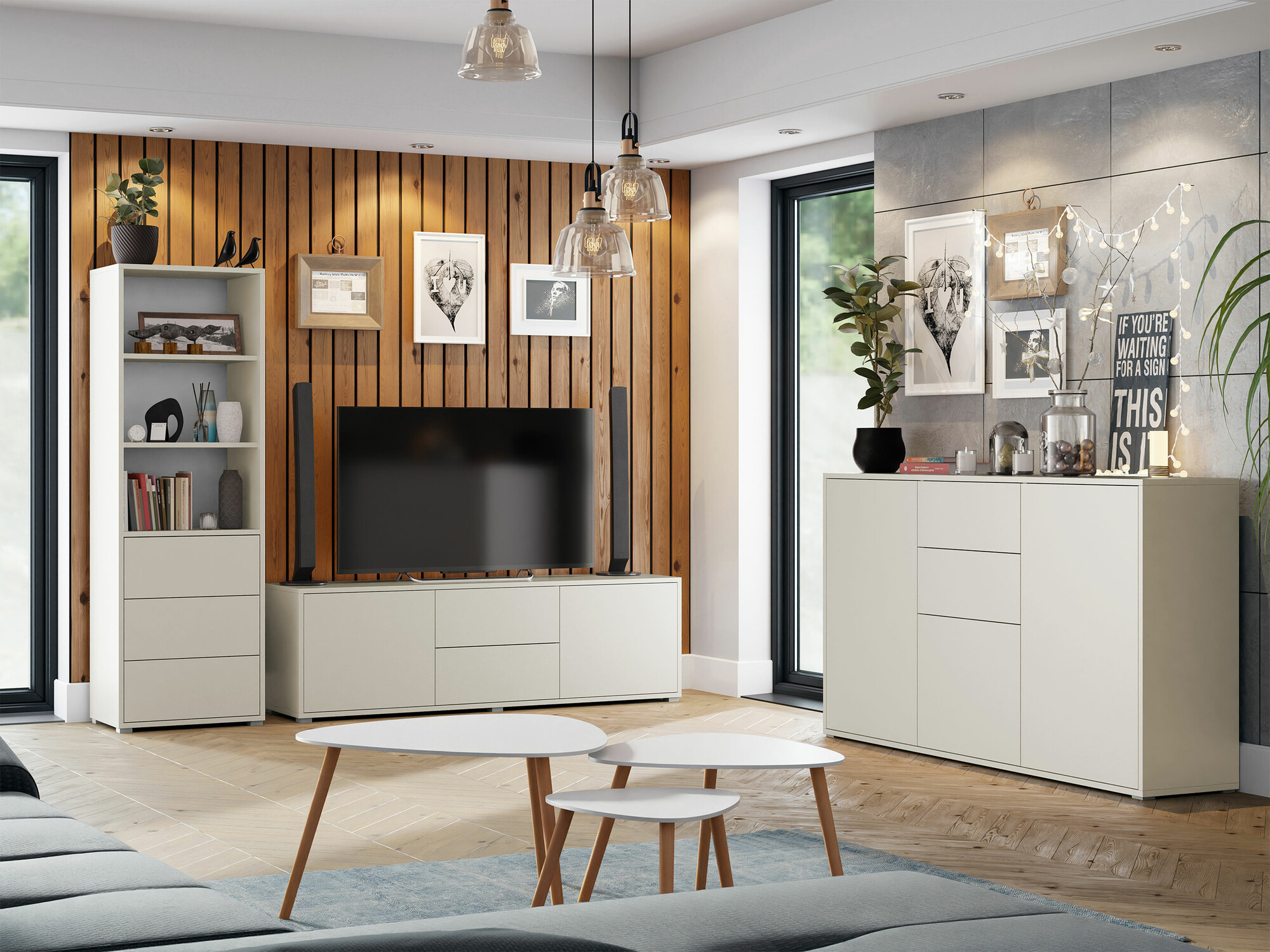 Living room set Comfivo Tutela III (Cashmere)