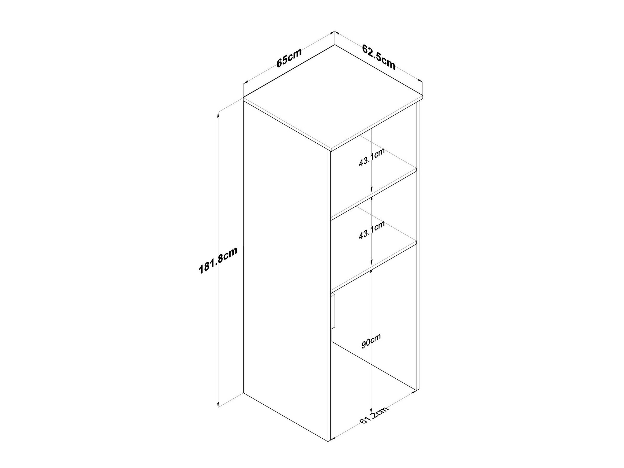 Bathroom shelf Kailua 2480