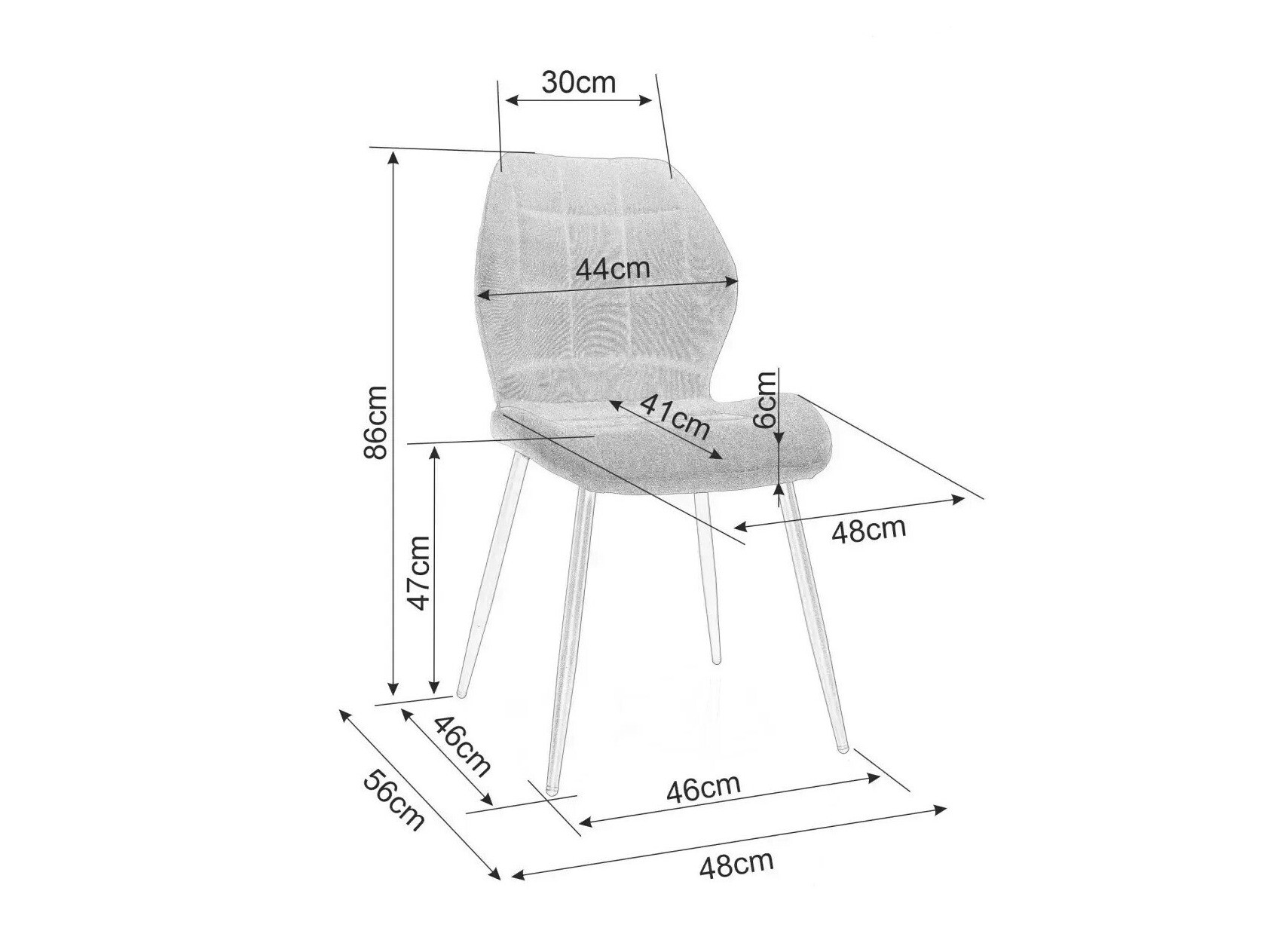 Καρέκλα Detroit 723 (Μαύρο)
