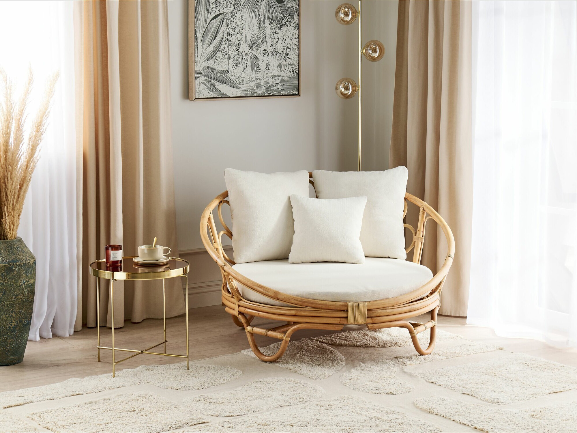 Outdoor armchair Berwyn 2600 (Light brown)