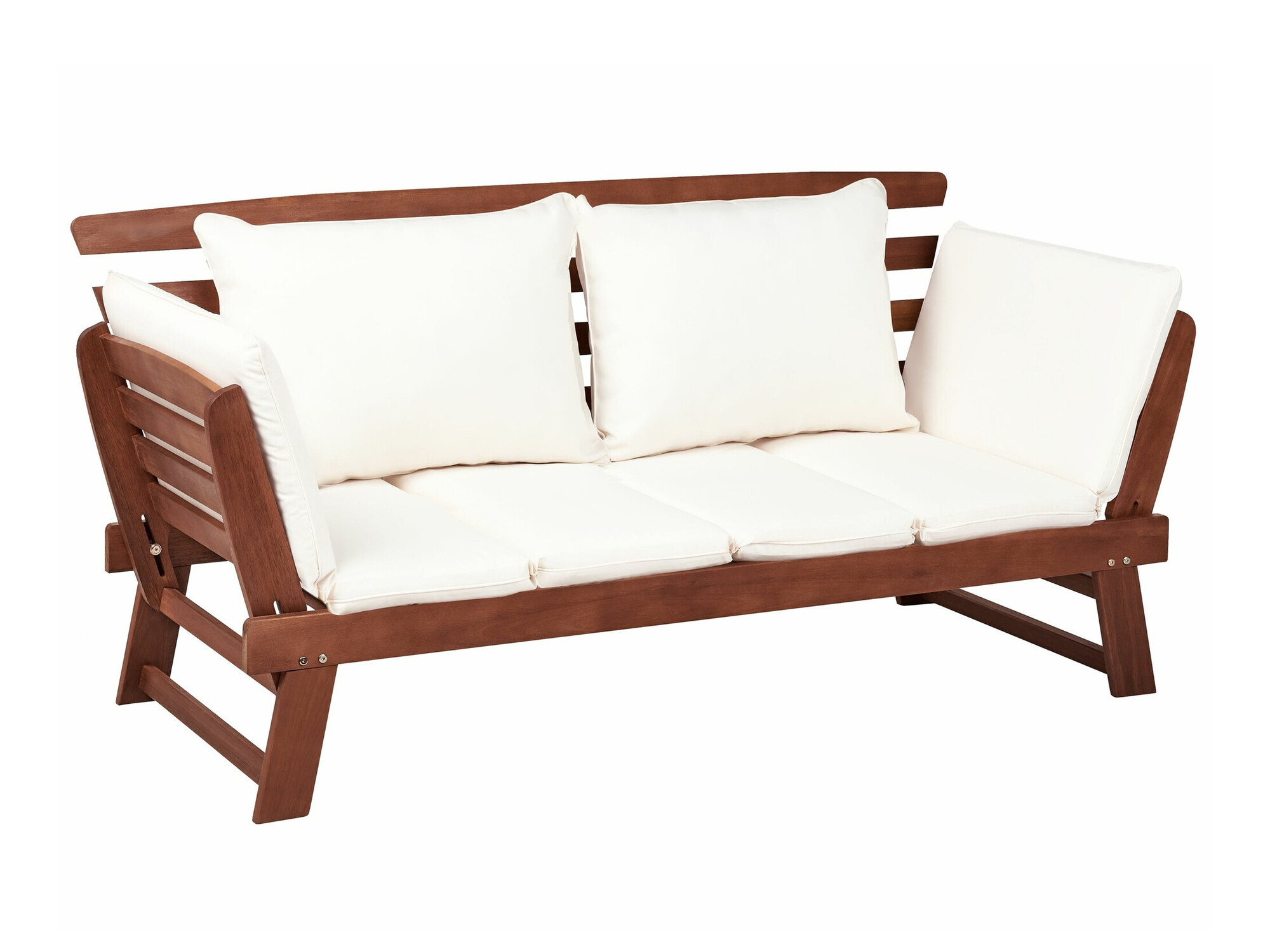 Καναπές εξωτερικού χώρου Berwyn 1979 (Άσπρο + Σκούρο ξύλο)