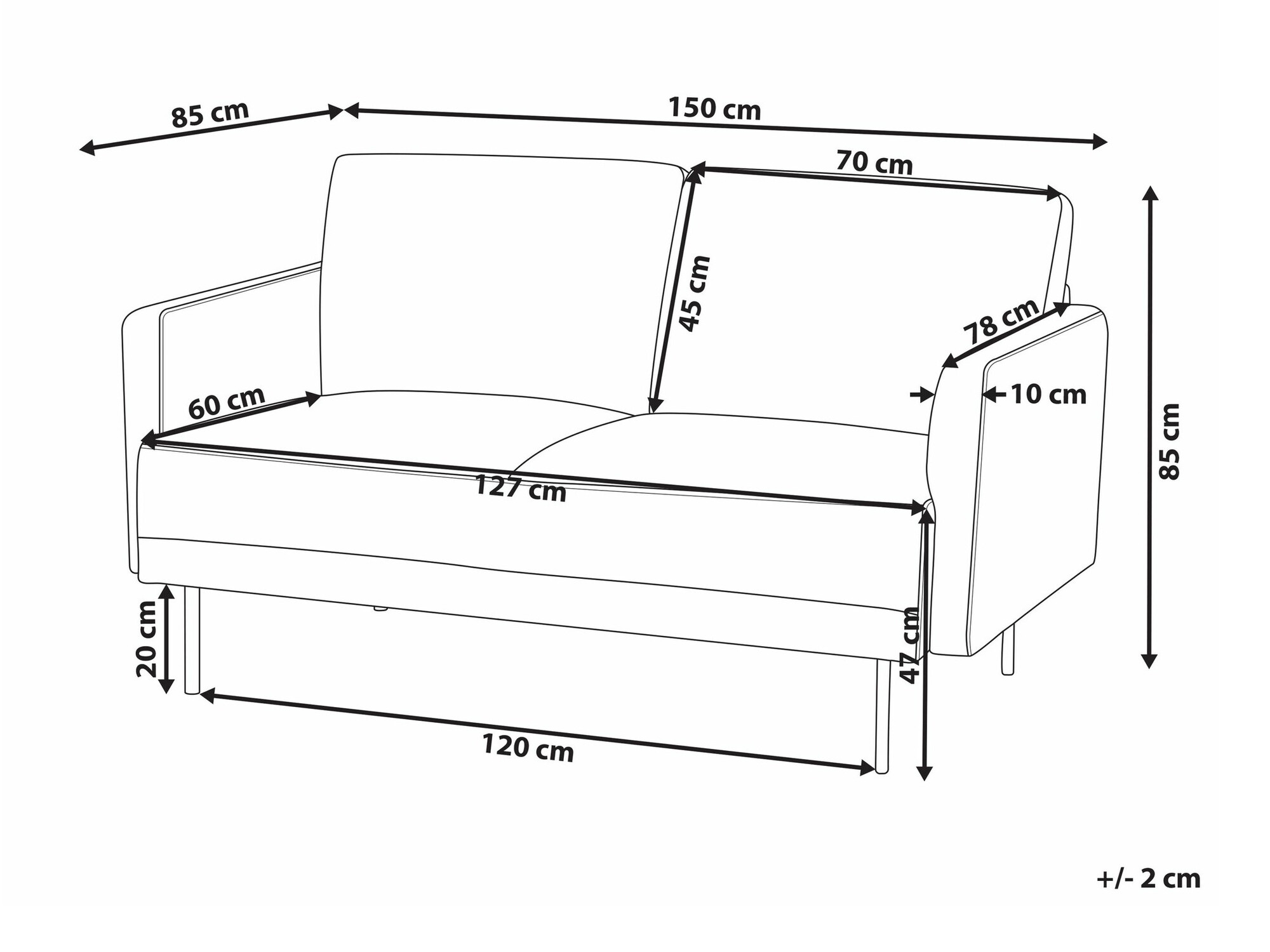 Καναπές Salmono 103 (Σκούρο πράσινο)