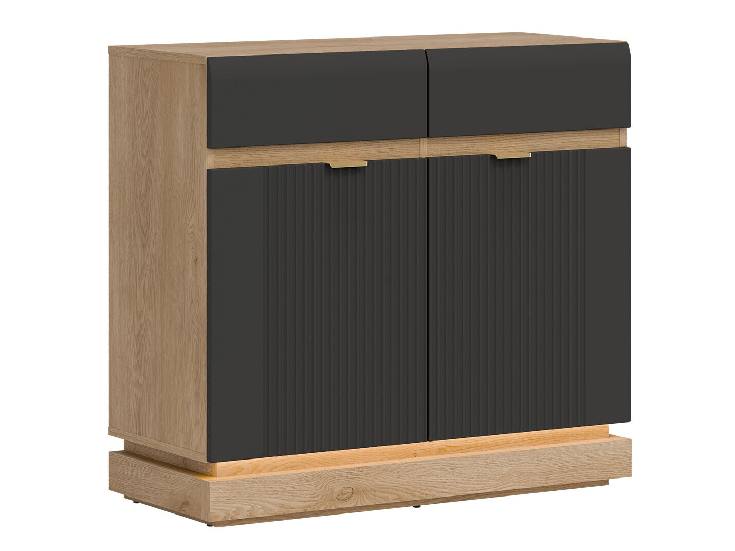 Chest of drawers Teselbu 102 (Anthracite + Oak)