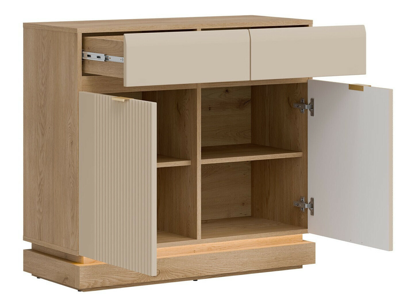 Chest of drawers Teselbu 102 (Cashmere + Oak)