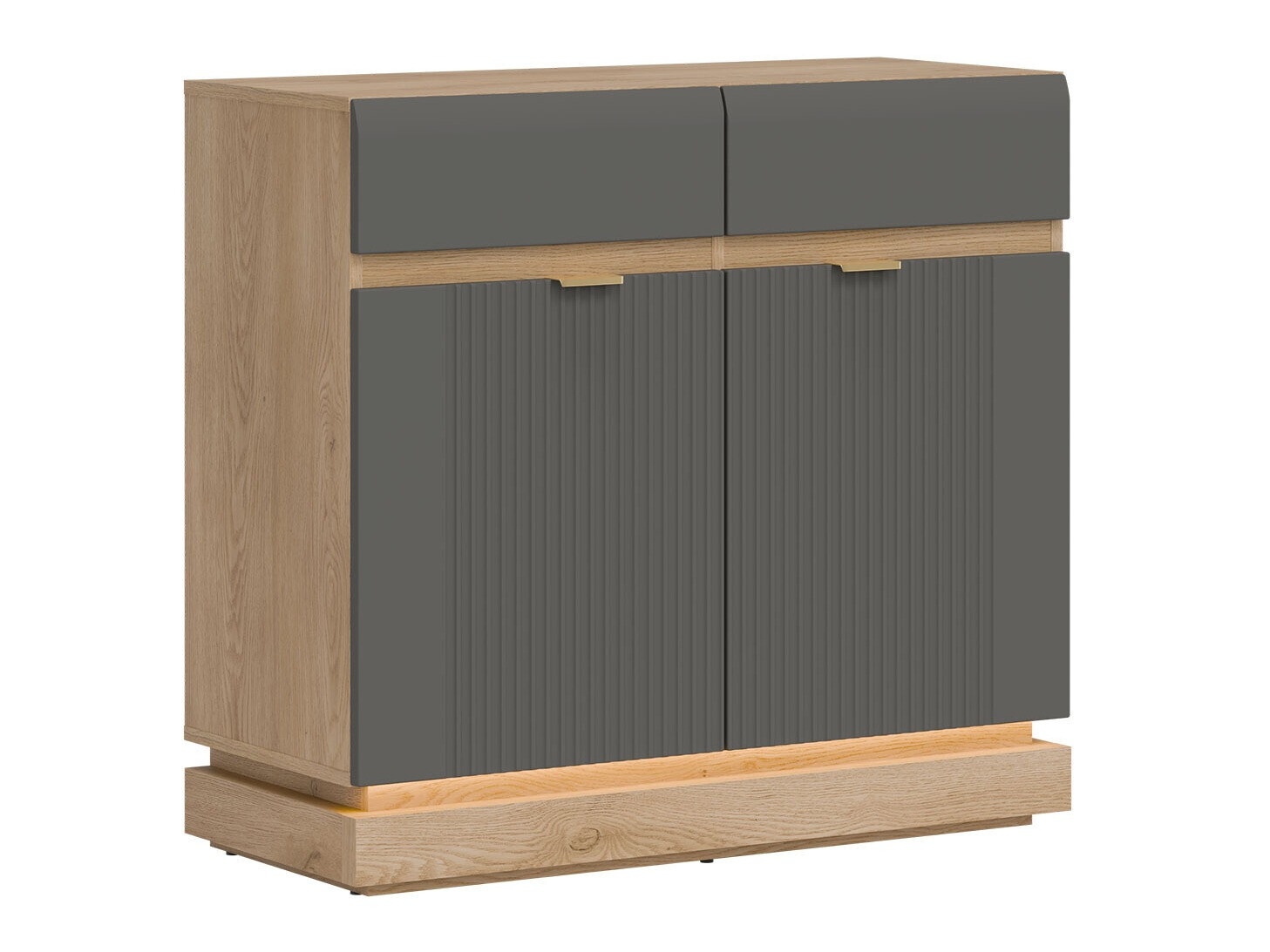 Chest of drawers Teselbu 102 (Grey + Oak)