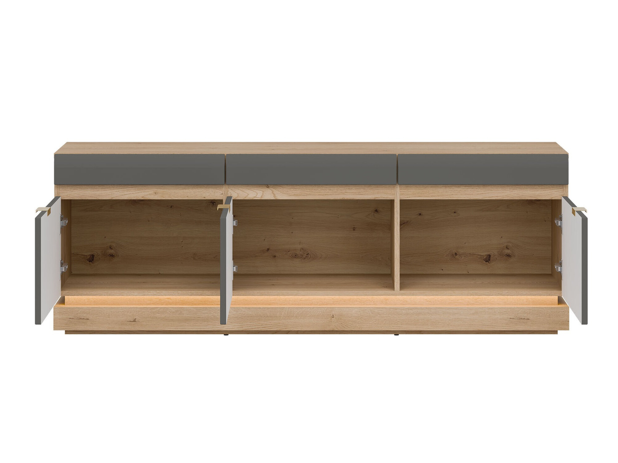 Έπιπλο τηλεόρασης Teselbu 100 (Γκρι + Torro δρυς)