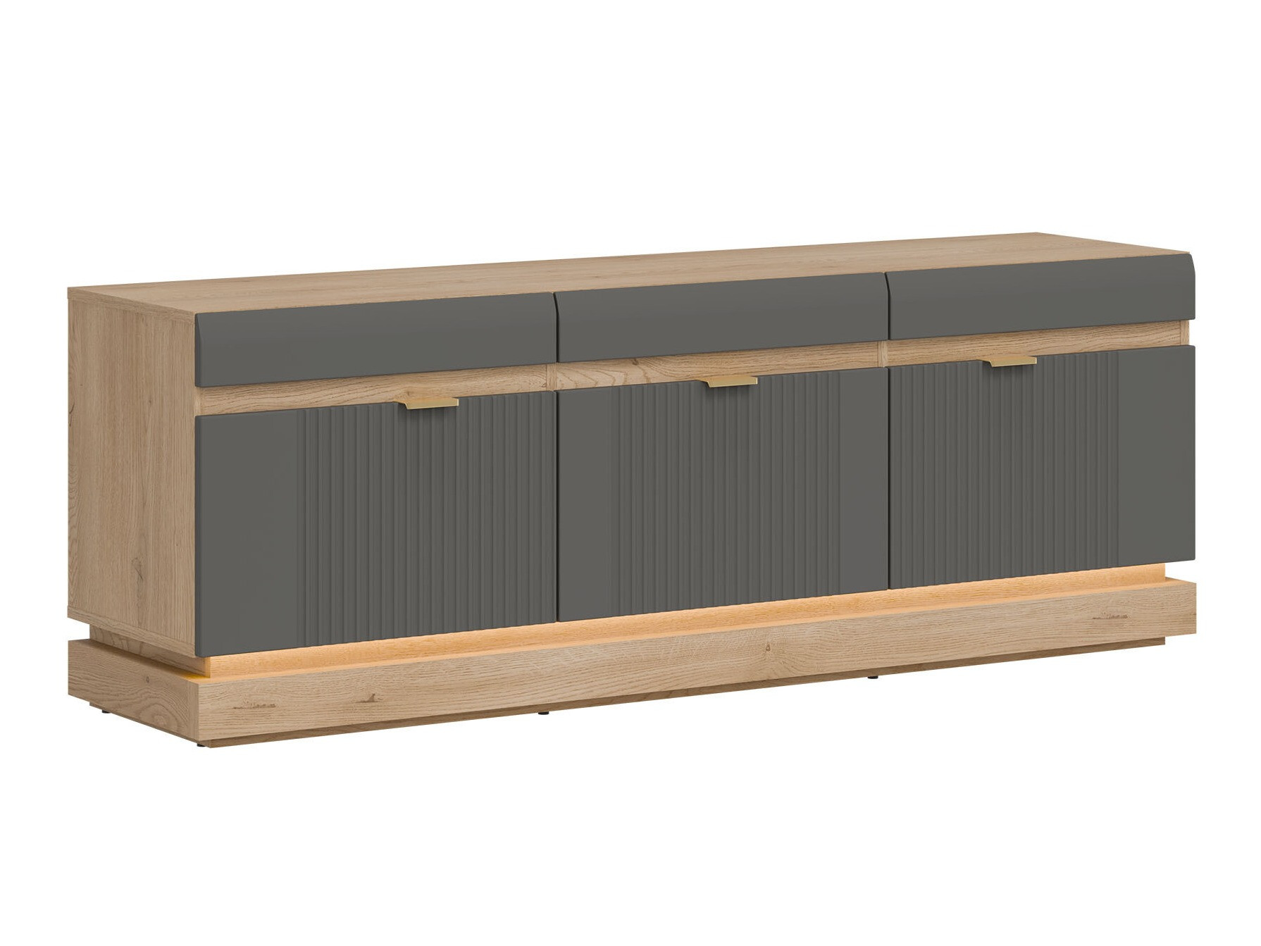 Έπιπλο τηλεόρασης Teselbu 100 (Γκρι + Torro δρυς)