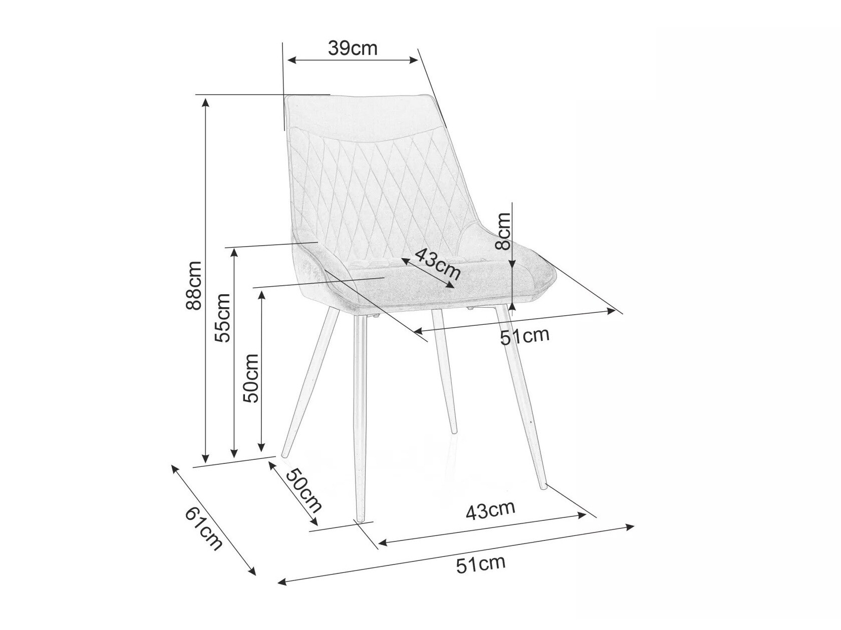Καρέκλα Detroit 732 (Ανοιχτό καφέ)