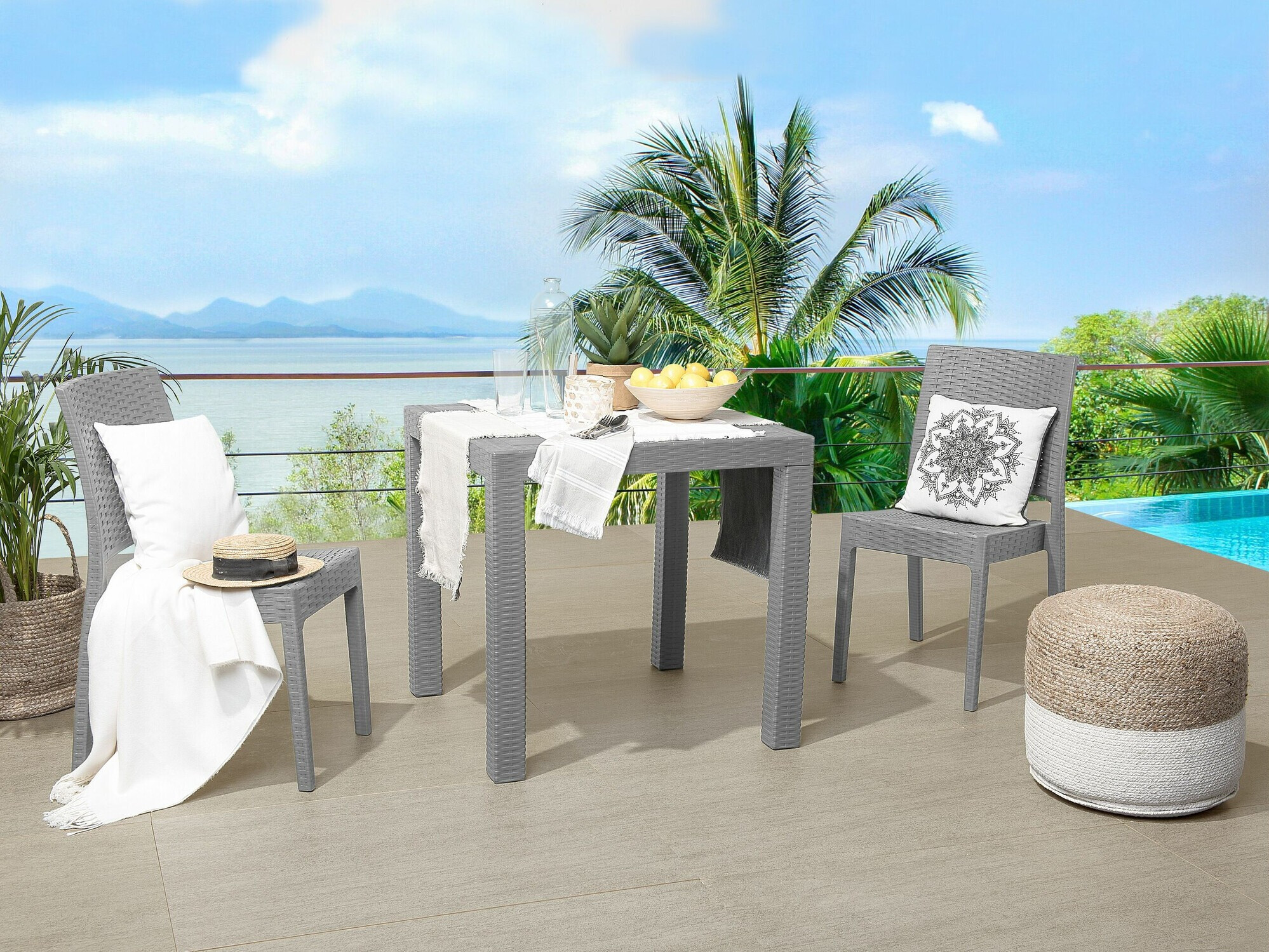 Outdoor table Berwyn 2603 (Light grey)