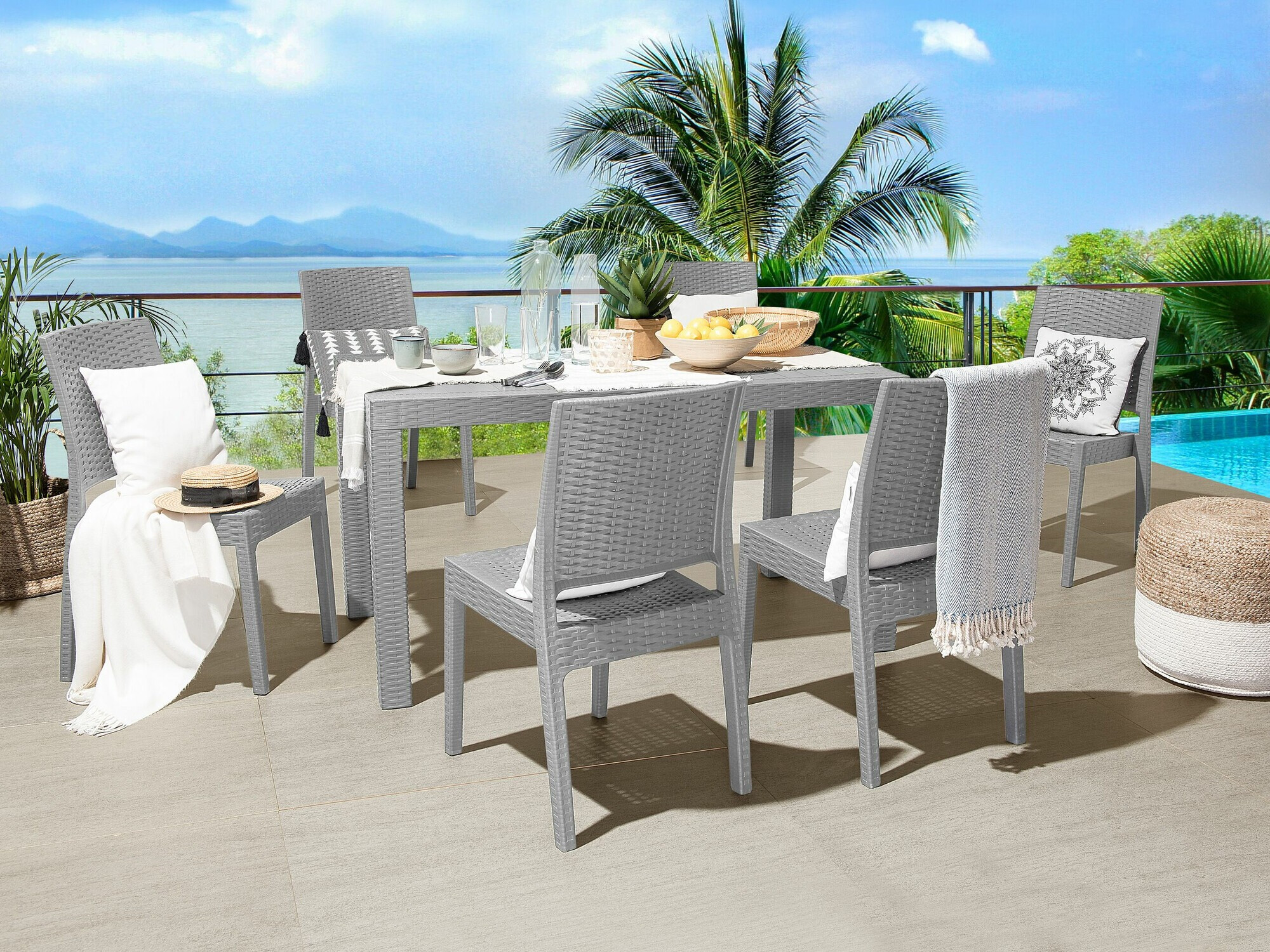 Outdoor table Berwyn 2604 (Light grey)