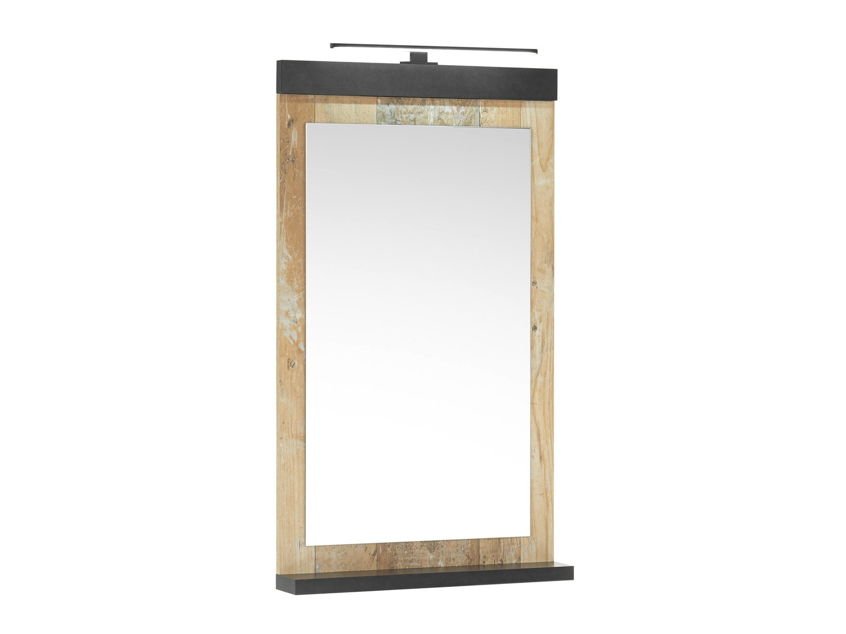 Bathroom mirror Cirtale 135 (Aged wood + Anthracite)