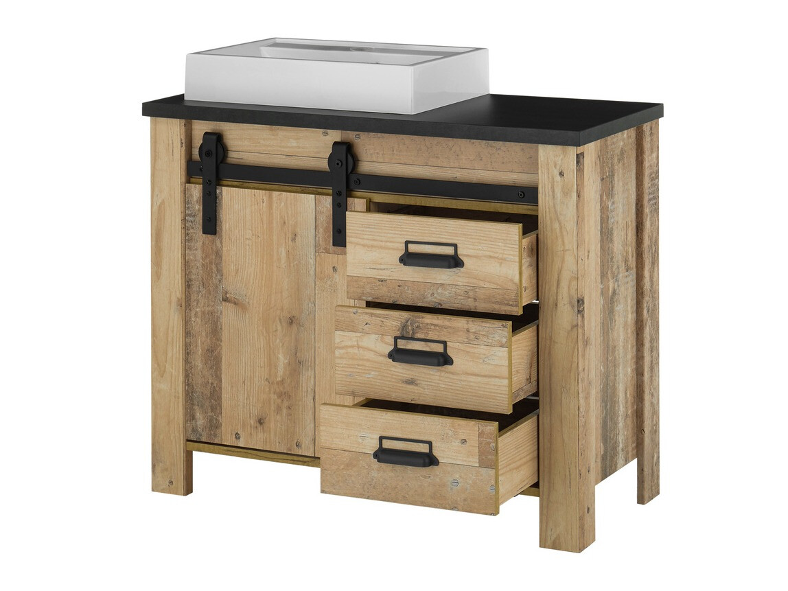 Bathroom set Cirtale 136 (Aged wood + Anthracite)