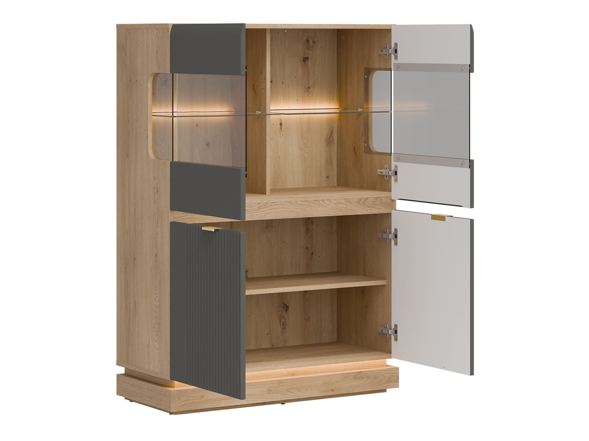 Sideboard Teselbu 105 (Grey + Oak)